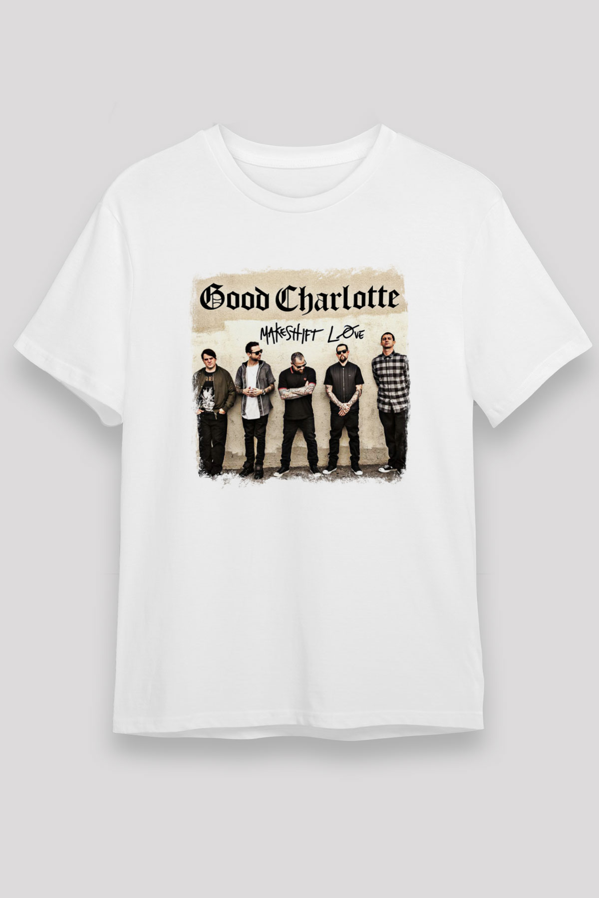 Good Charlotte Baskılı Unisex Beyaz Tişört