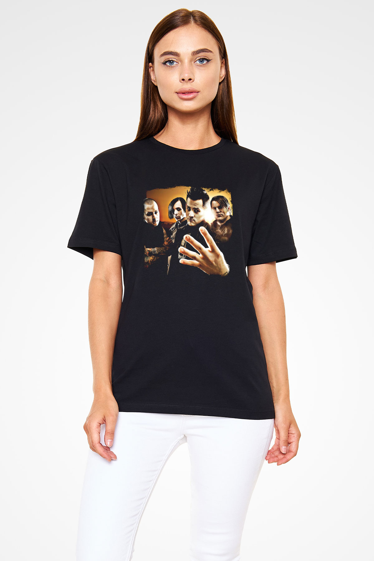 Good Charlotte Baskılı Unisex Siyah Tişört