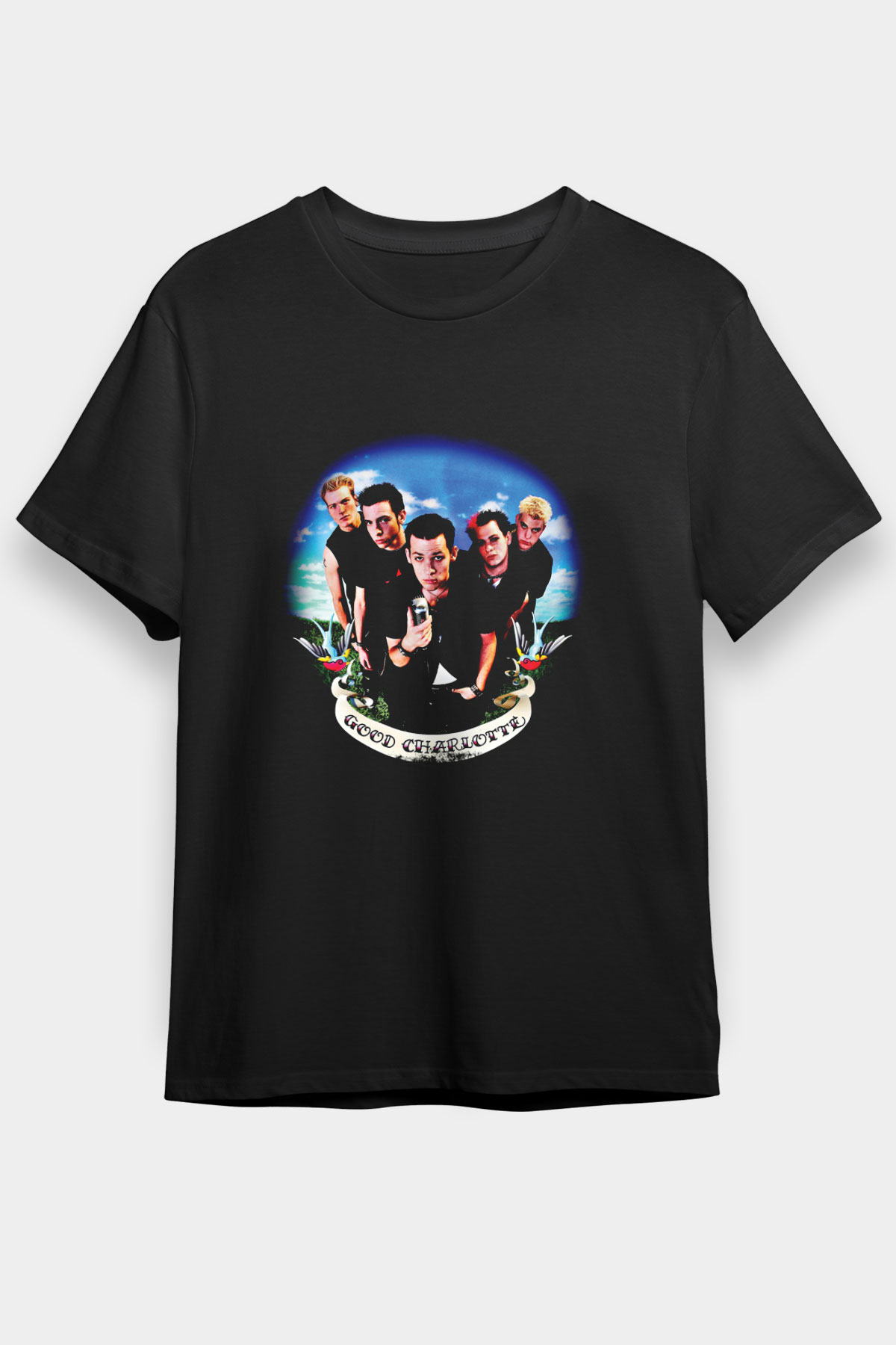 Good Charlotte Baskılı Unisex Siyah Tişört