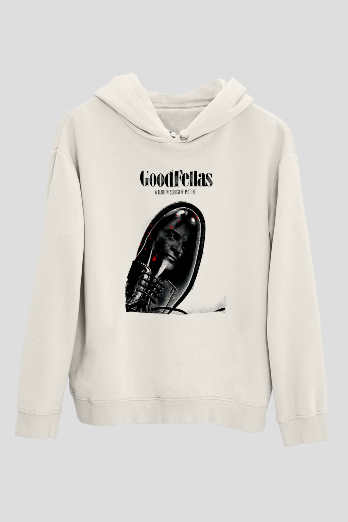 Goodfellas Baskılı Beyaz Unisex Hoodie