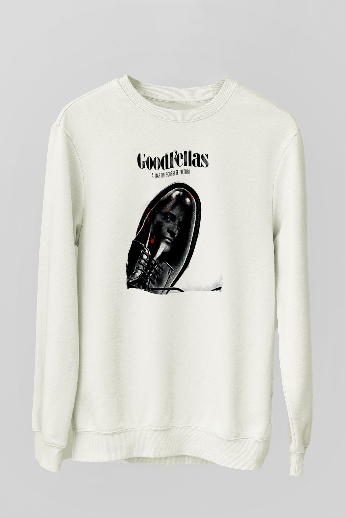 Goodfellas Baskılı Beyaz Unisex Sweatshirt
