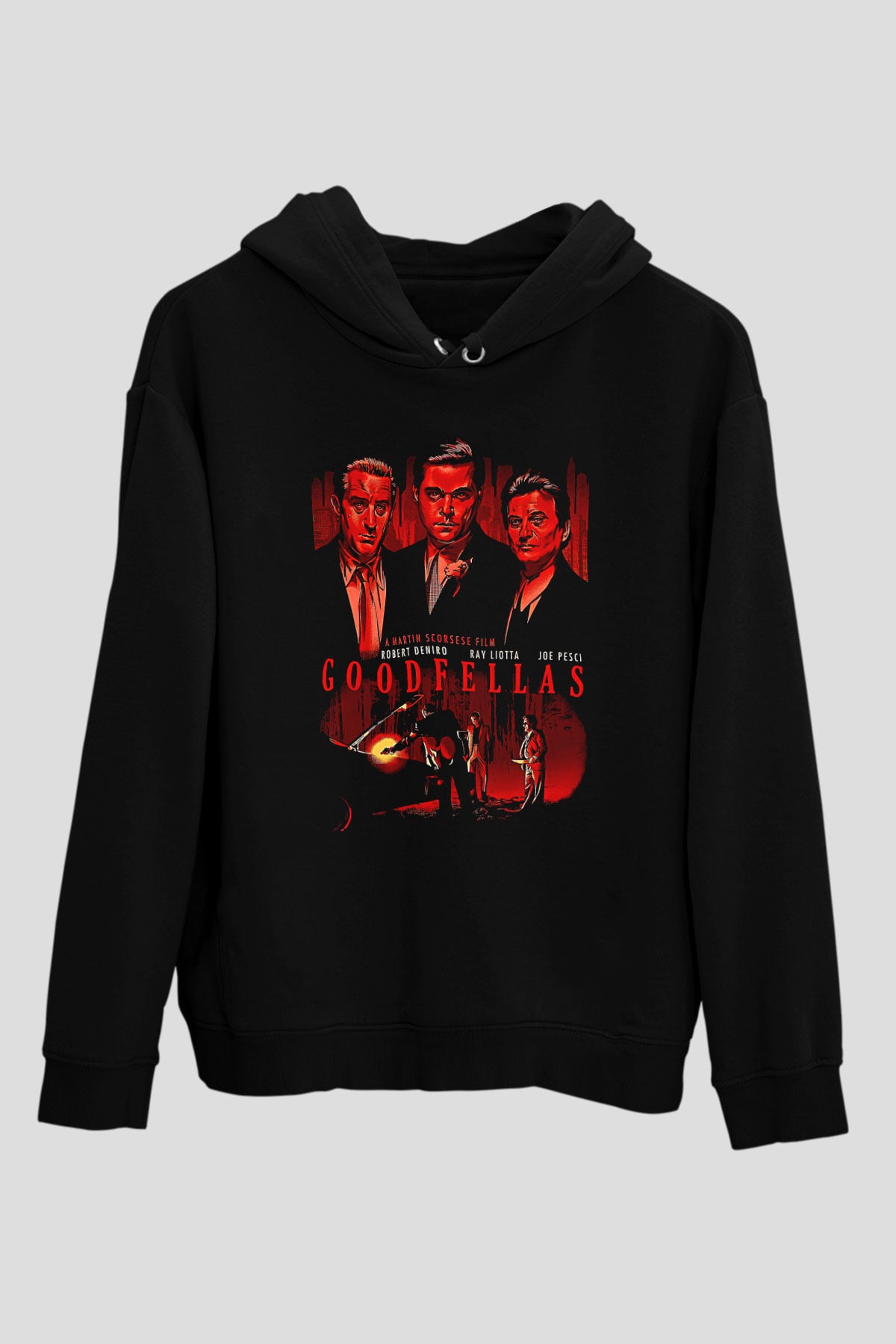 Goodfellas Baskılı Unisex Siyah Hoodie