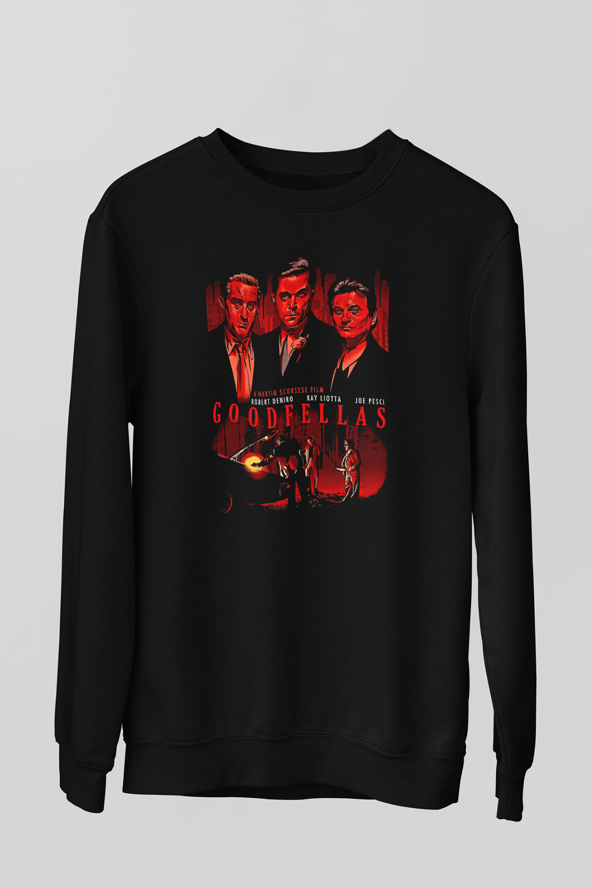 Goodfellas Baskılı Unisex Siyah Sweatshirt