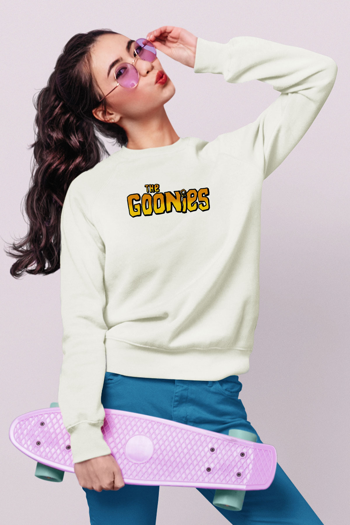 Goonies Beyaz Unisex  Sweatshirt