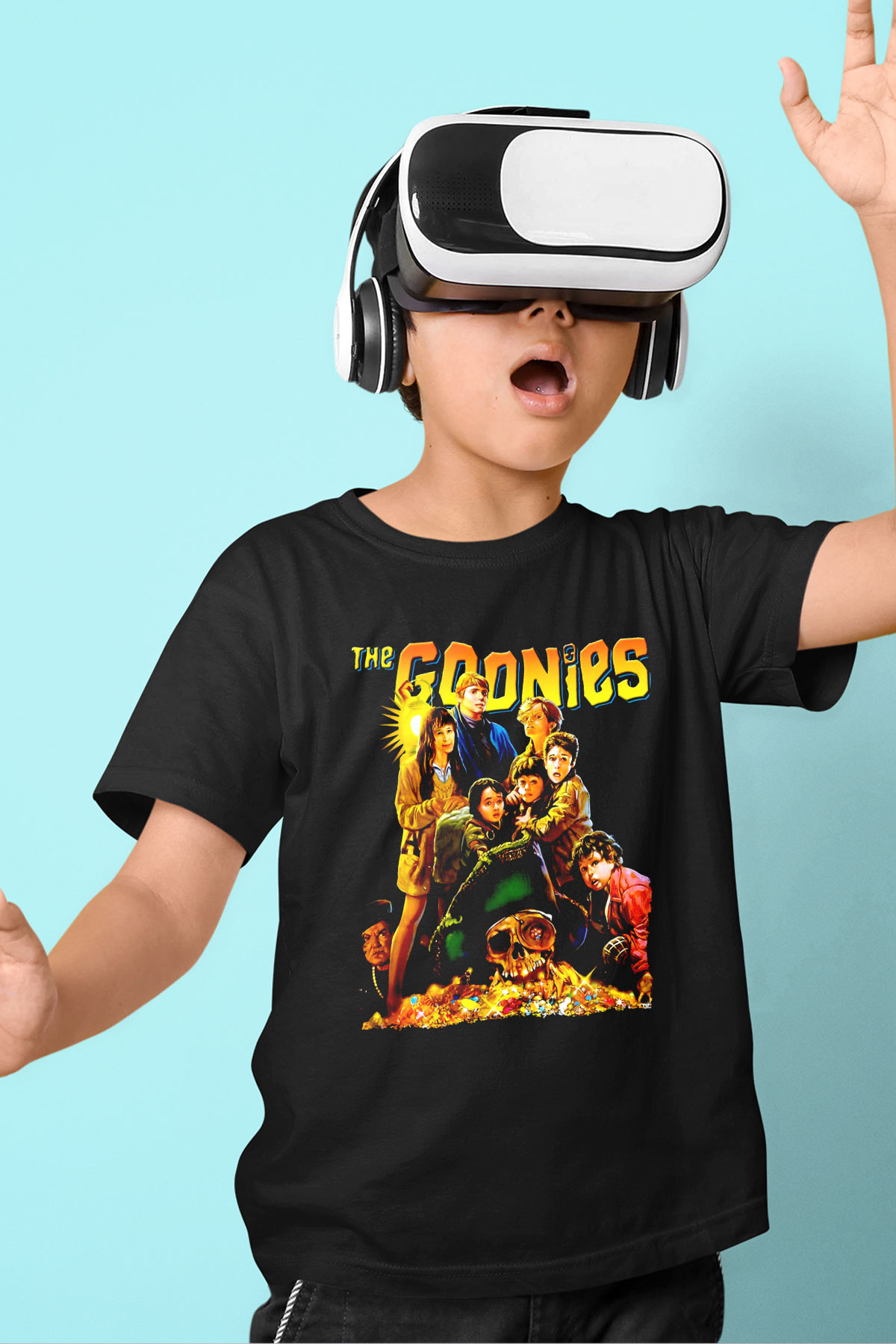 Goonies Siyah Unisex  Çocuk Tişört