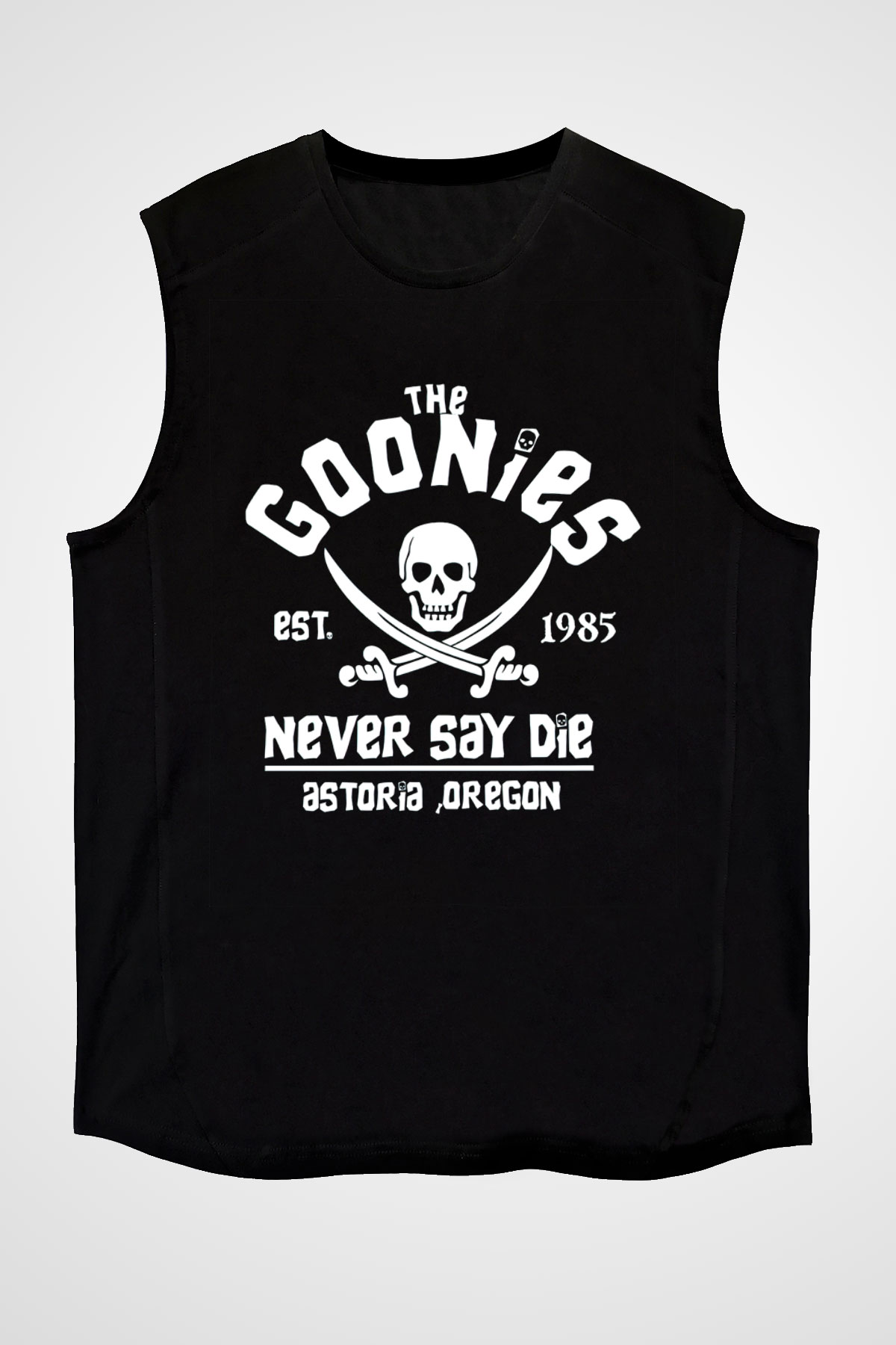 Goonies Siyah Unisex Kolsuz Tişört