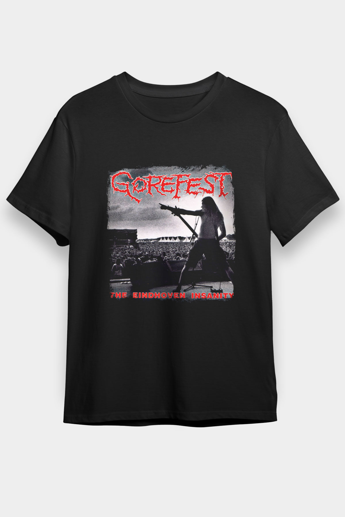 Gorefest Baskılı Unisex Siyah Tişört