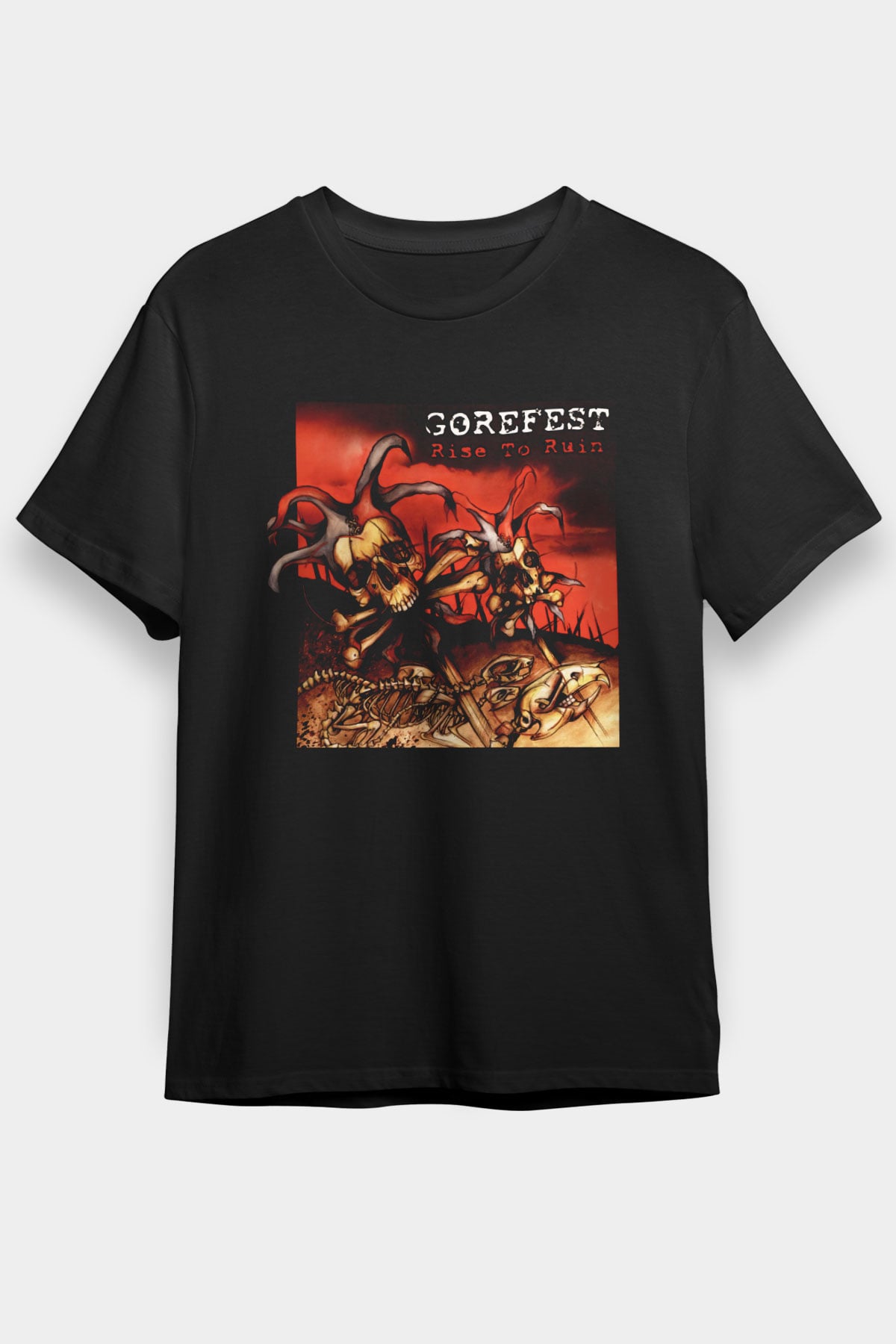 Gorefest Siyah Unisex Tişört T-Shirt - TişörtFabrikası