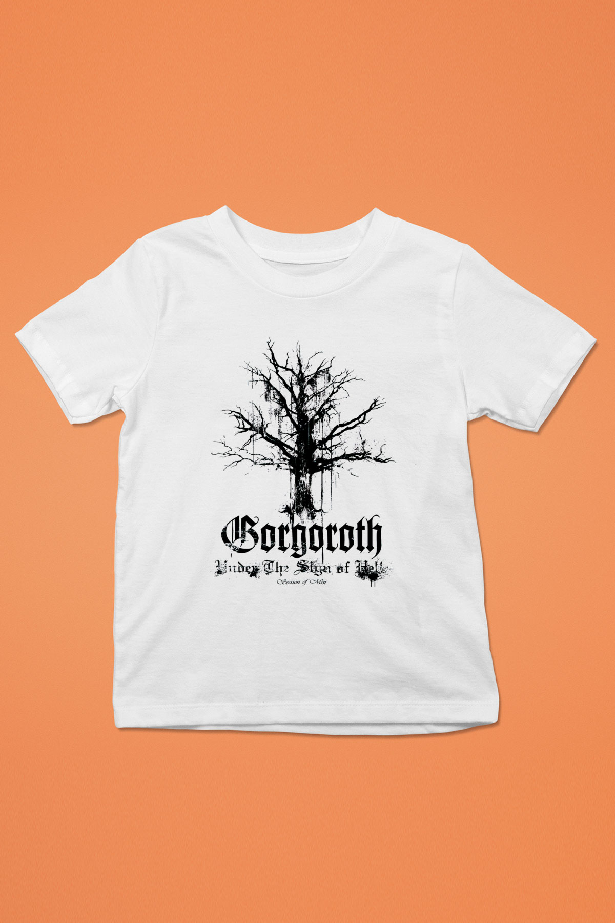 Gorgoroth Baskılı Beyaz Unisex Çocuk Tişört