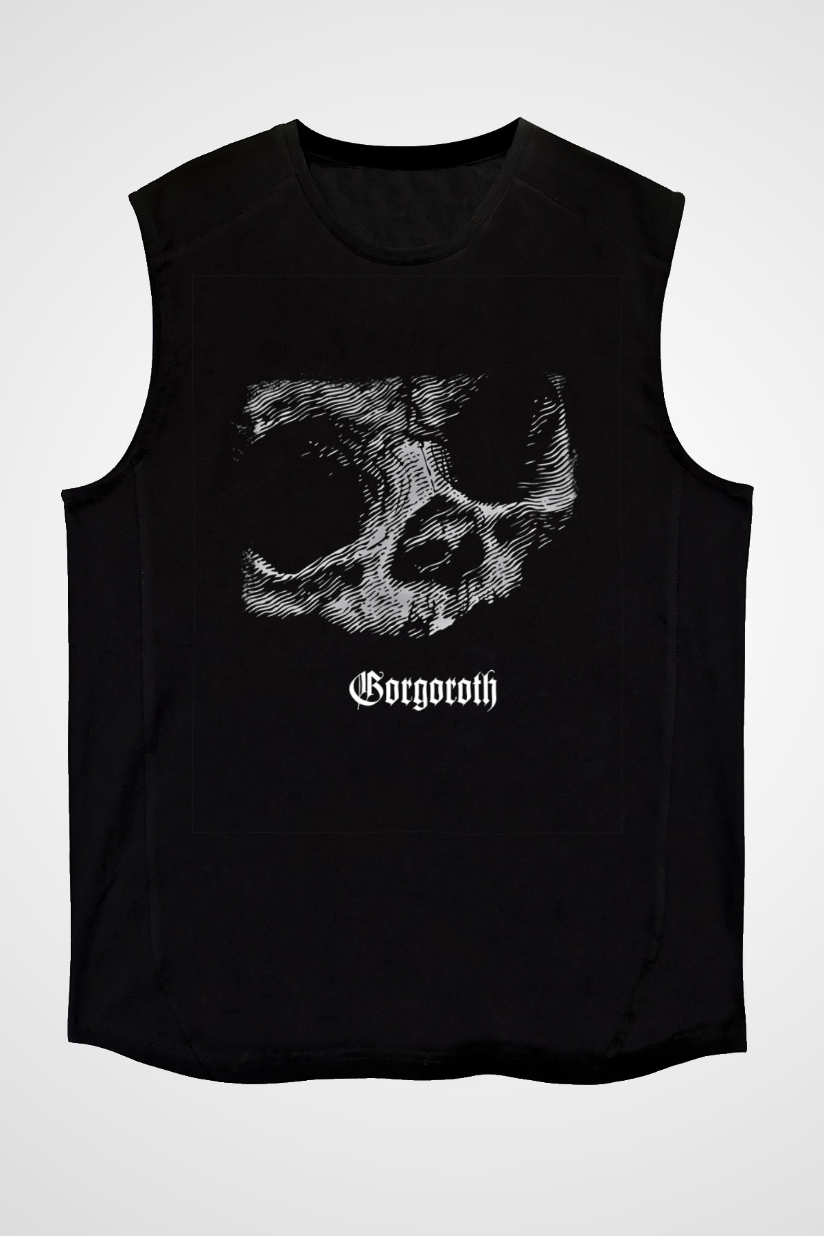 Gorgoroth Baskılı Unisex Siyah Kolsuz Tişört