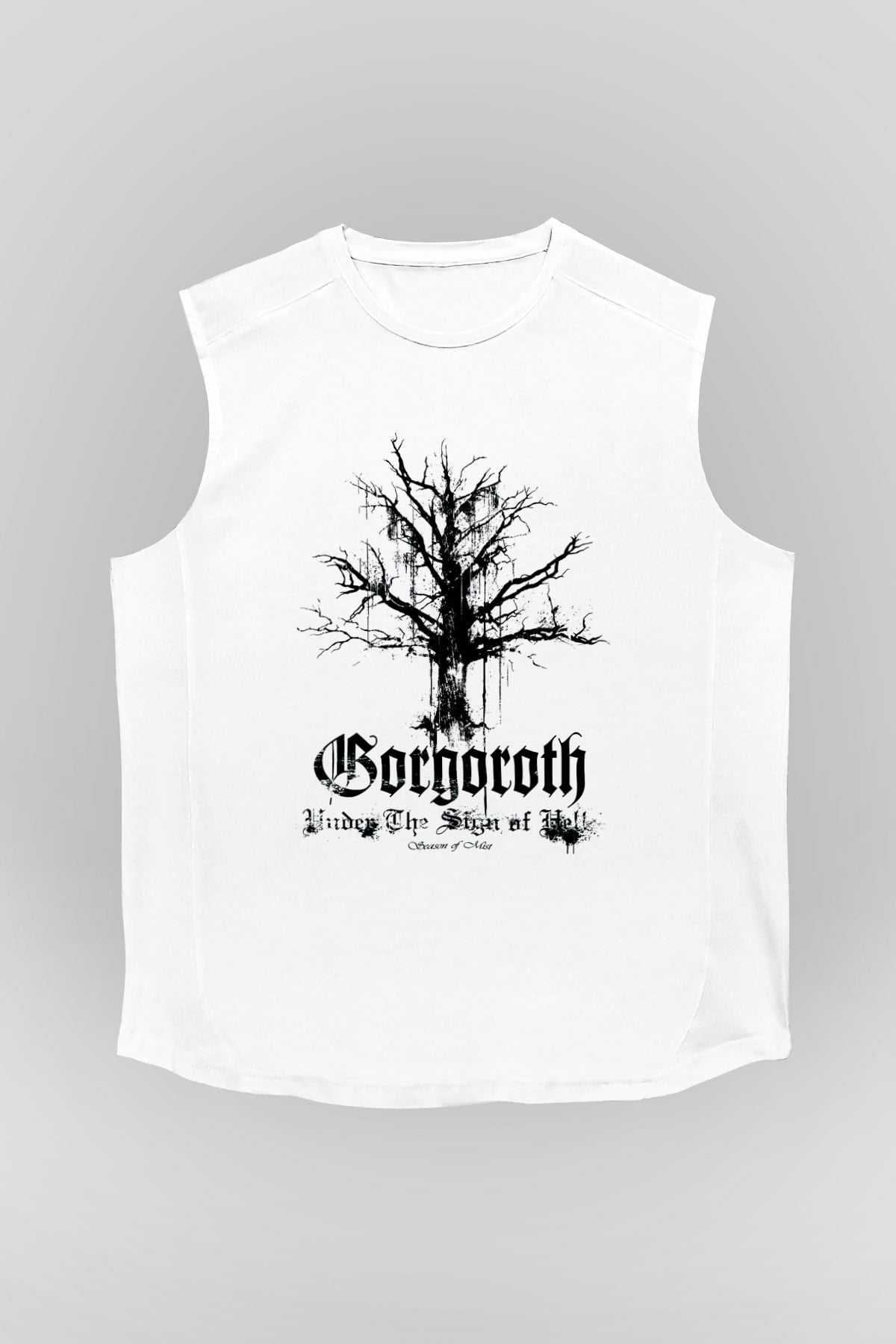 Gorgoroth Beyaz Unisex Kolsuz Tişört
