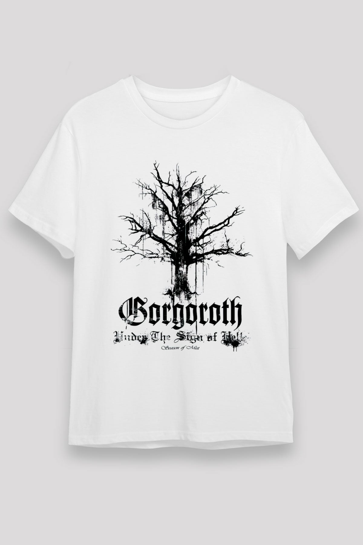 Gorgoroth Beyaz Unisex Tişört T-Shirt - TişörtFabrikası