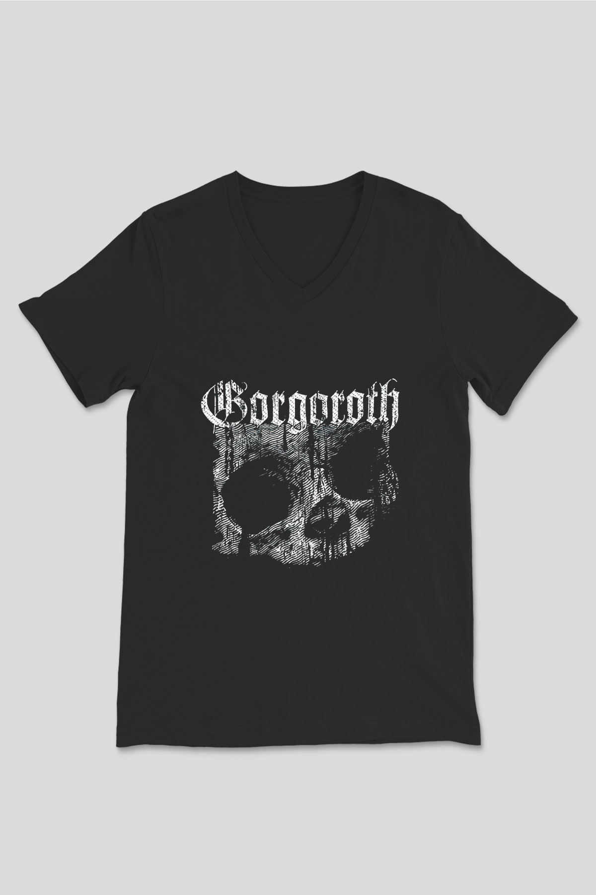 Gorgoroth Siyah Unisex V Yaka Tişört T-Shirt