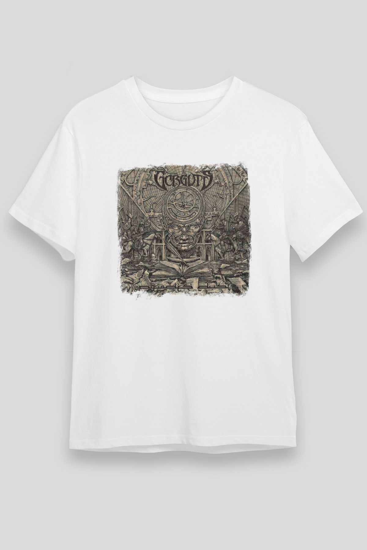 Gorguts Baskılı Unisex Beyaz Tişört