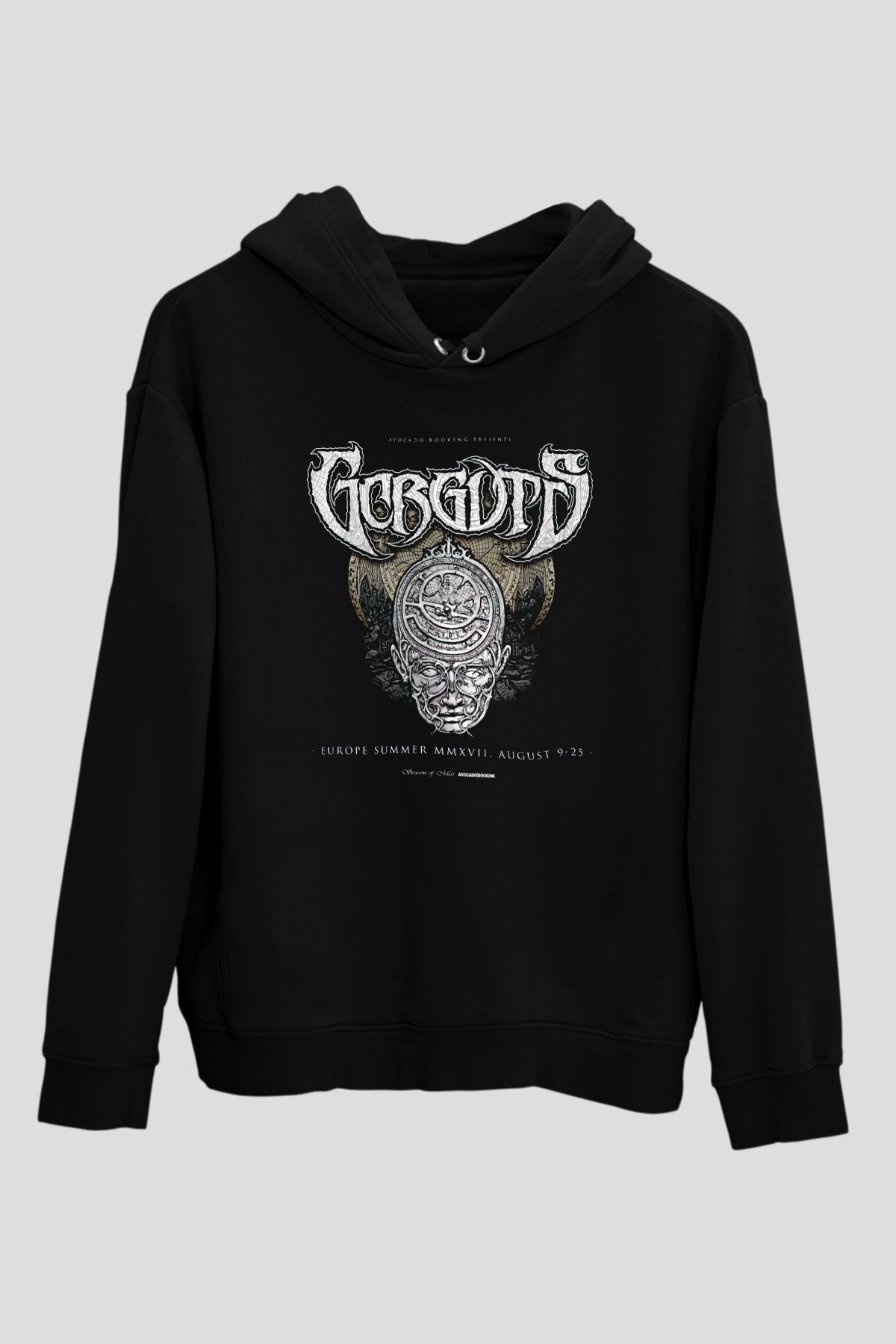 Gorguts Siyah Unisex Kapüşonlu Sweatshirt