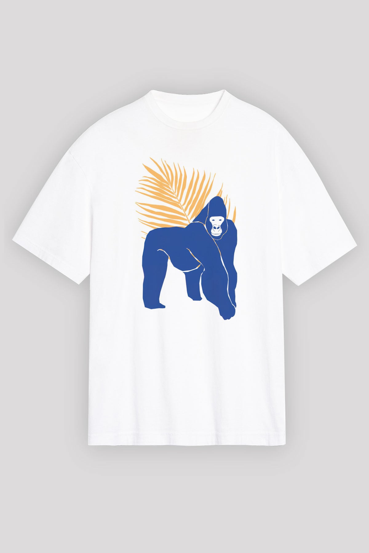 Goril Beyaz Oversize Tişört Oversize T-shirt - TişörtFabrikası