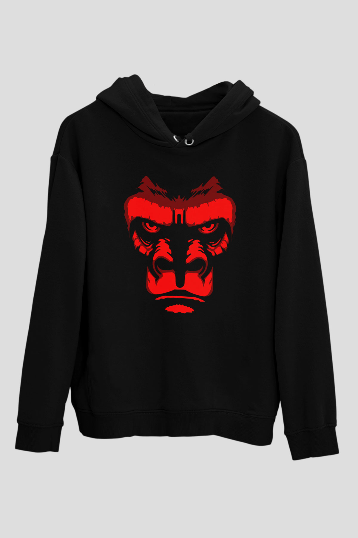 Goril Siyah Unisex Hoodie