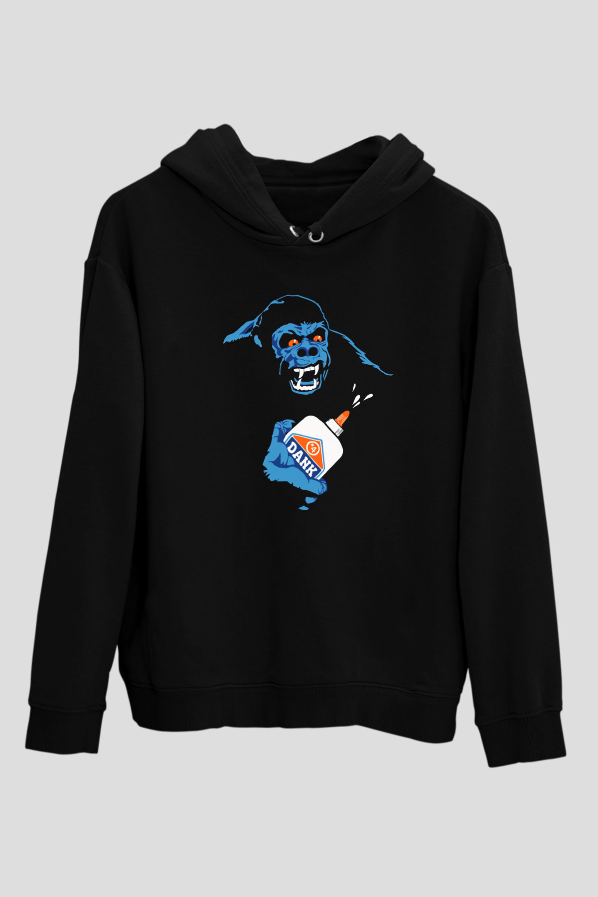 Goril Siyah Unisex Hoodie