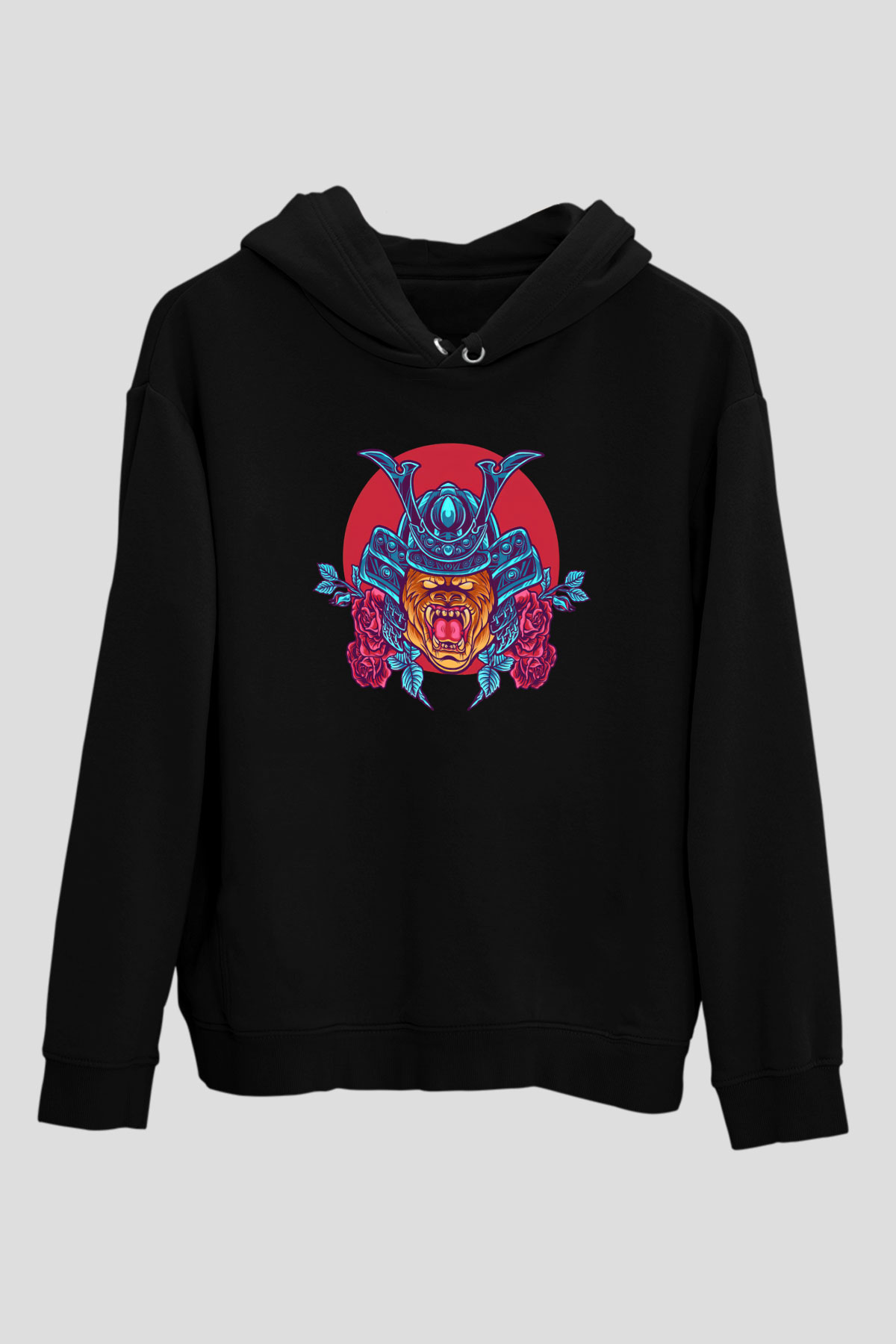 Goril Siyah Unisex Hoodie
