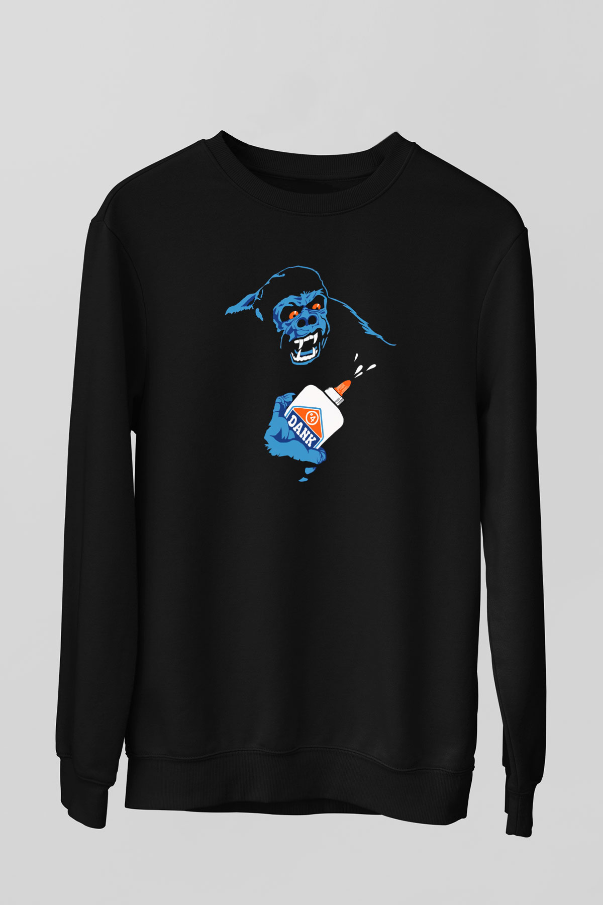 Goril Siyah Unisex Sweatshirt