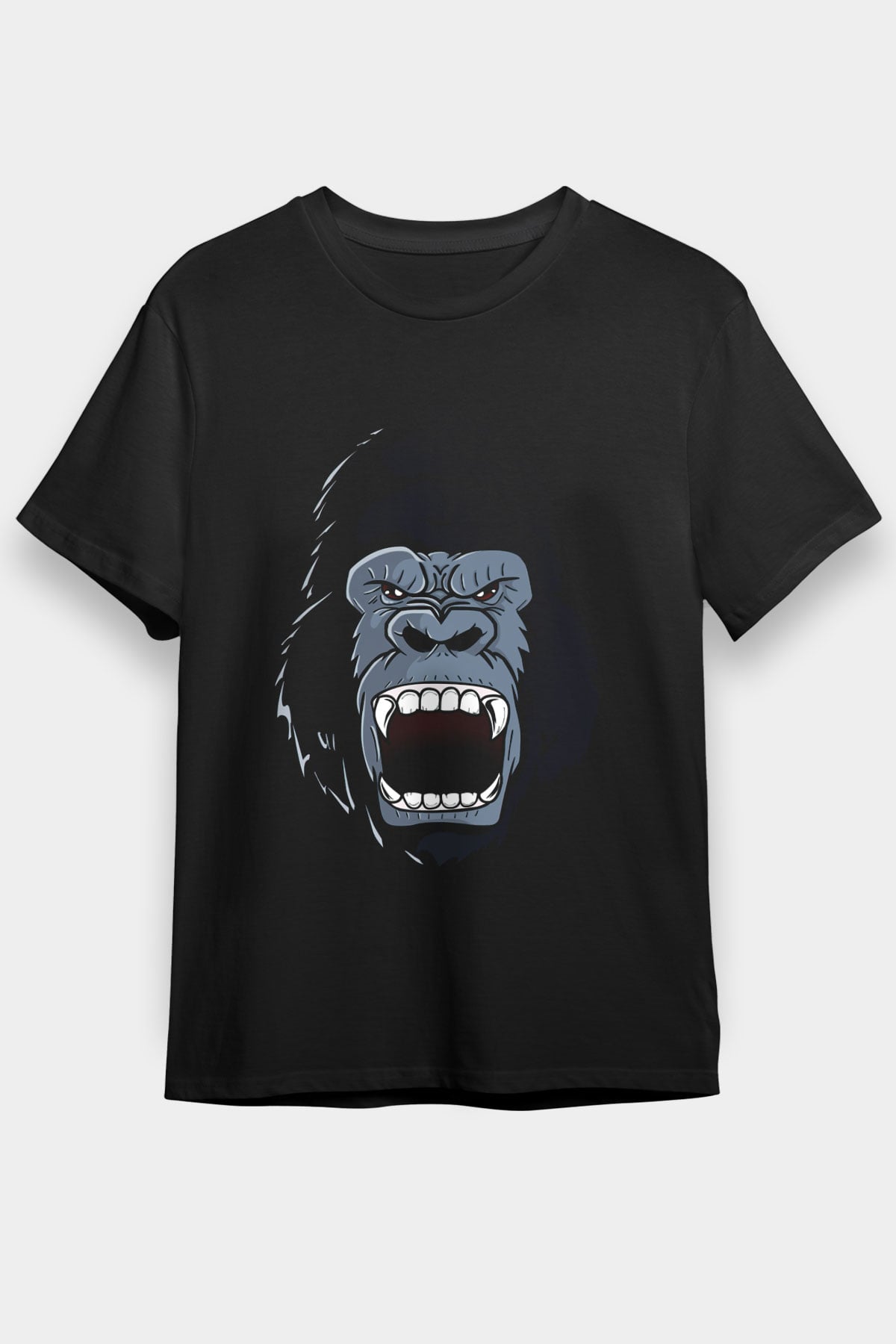 Goril Siyah Unisex Tişört T-Shirt - TişörtFabrikası