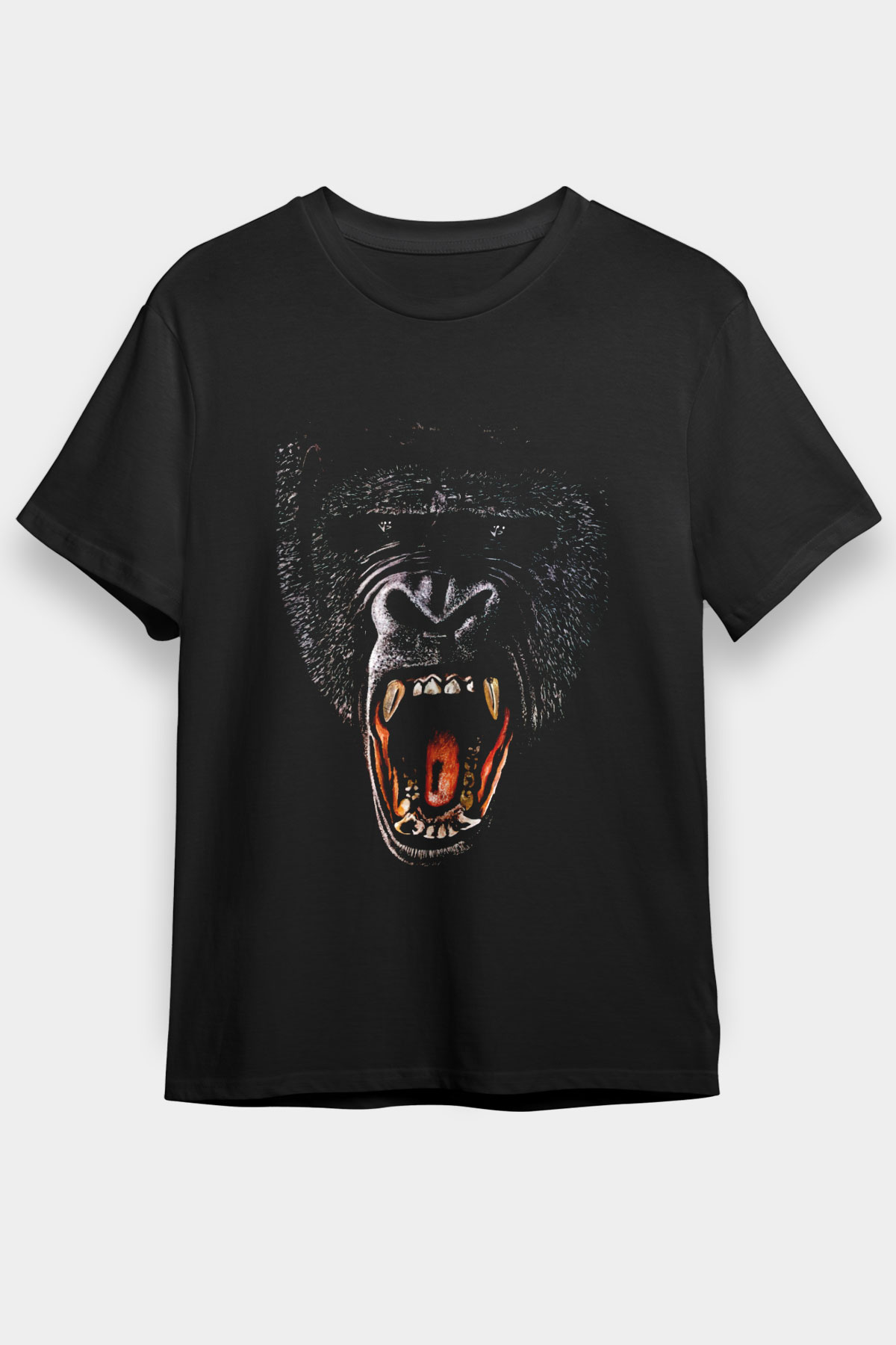 Goril Siyah Unisex Tişört T-Shirt - TişörtFabrikası