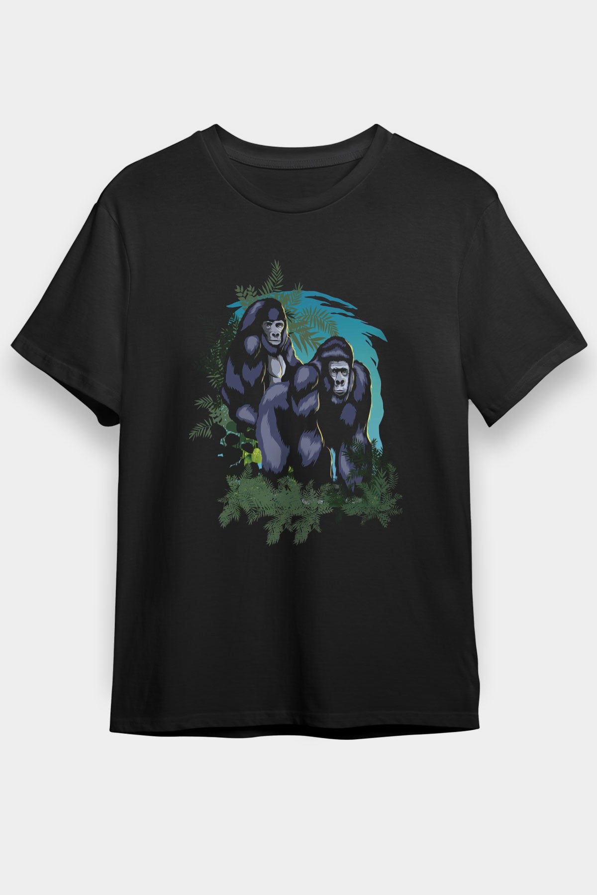 Goril Siyah Unisex Tişört T-Shirt - TişörtFabrikası