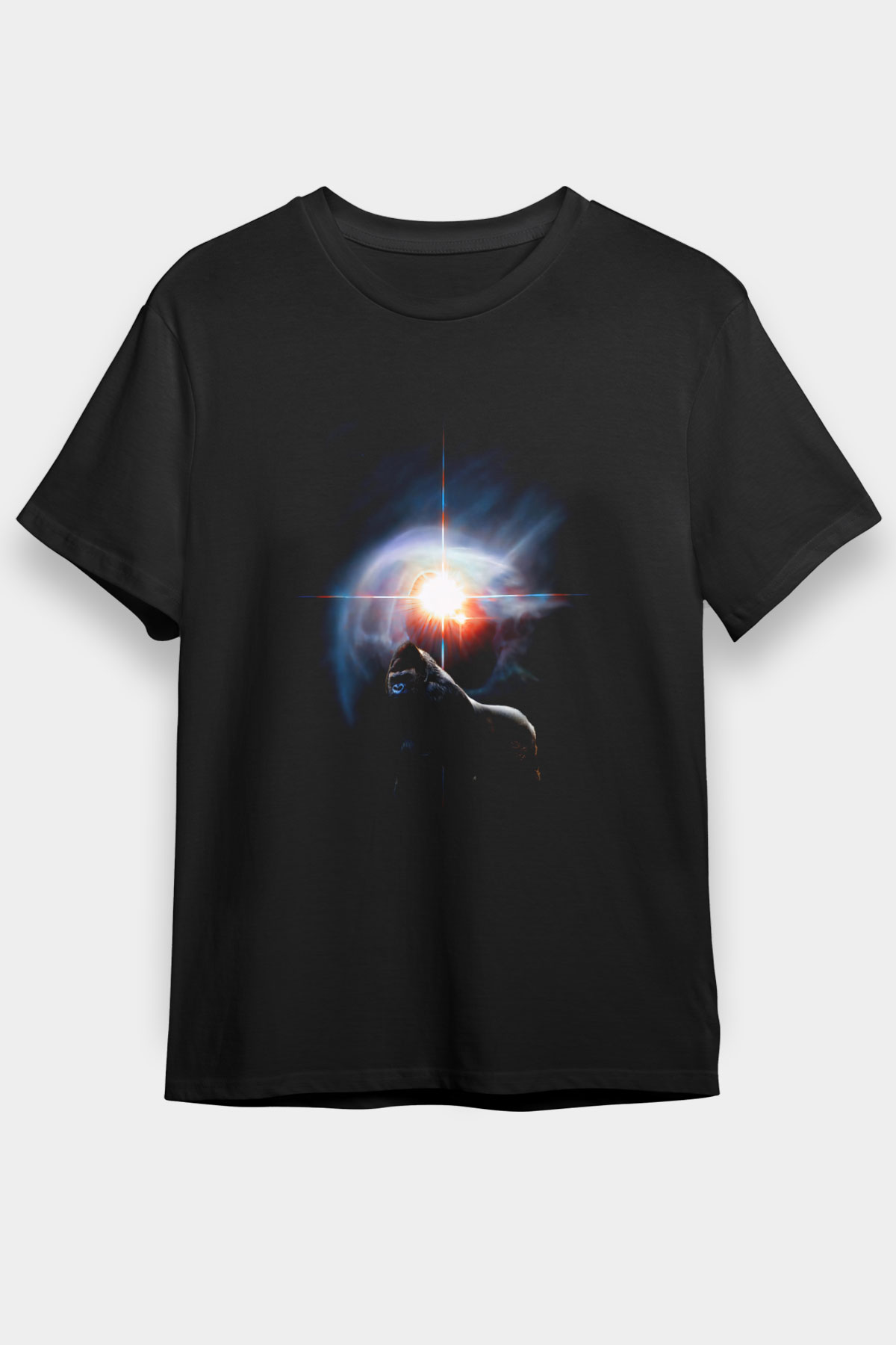Goril Siyah Unisex Tişört T-Shirt - TişörtFabrikası