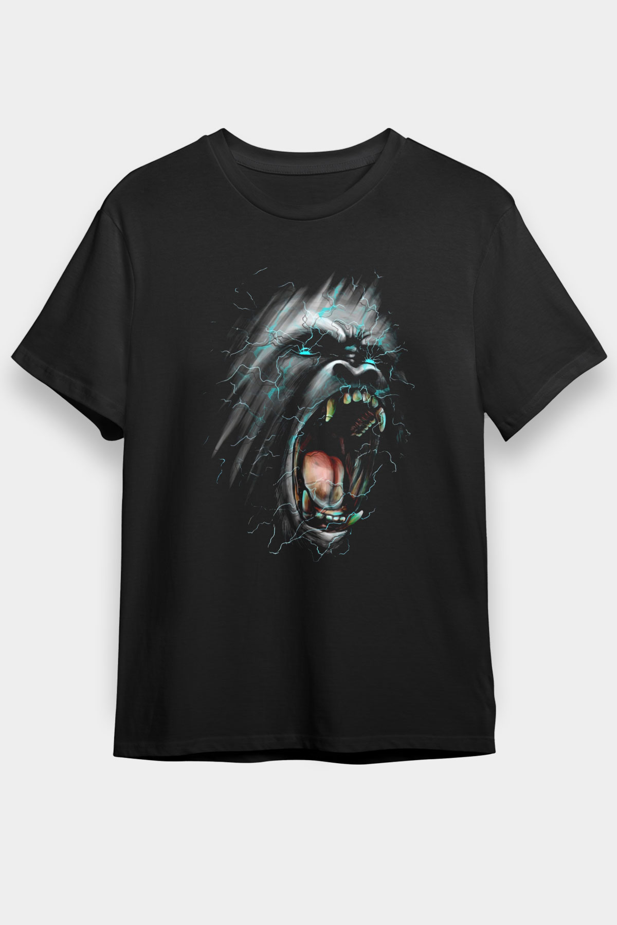 Goril Siyah Unisex Tişört T-Shirt - TişörtFabrikası