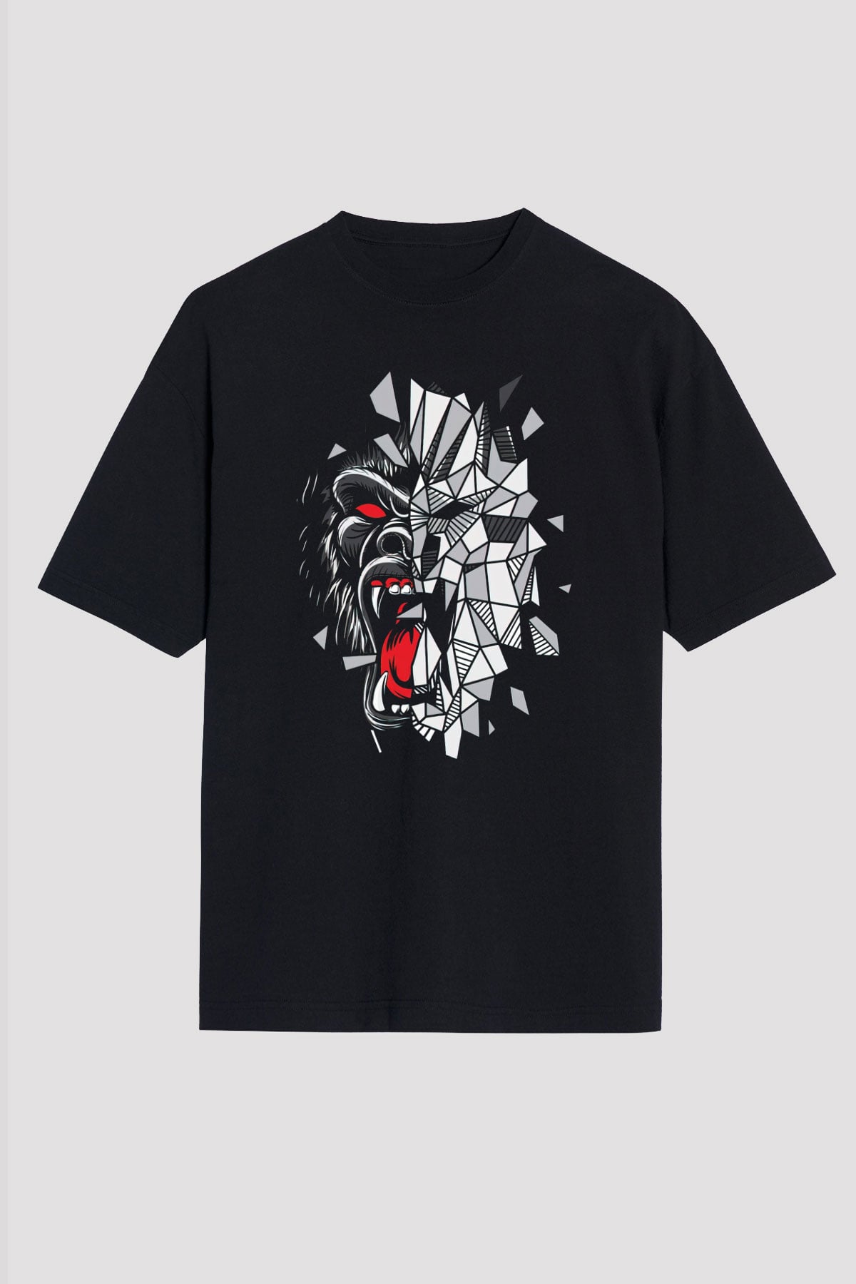 Goril Siyah Oversize Tişört Oversize T-shirt - TişörtFabrikası