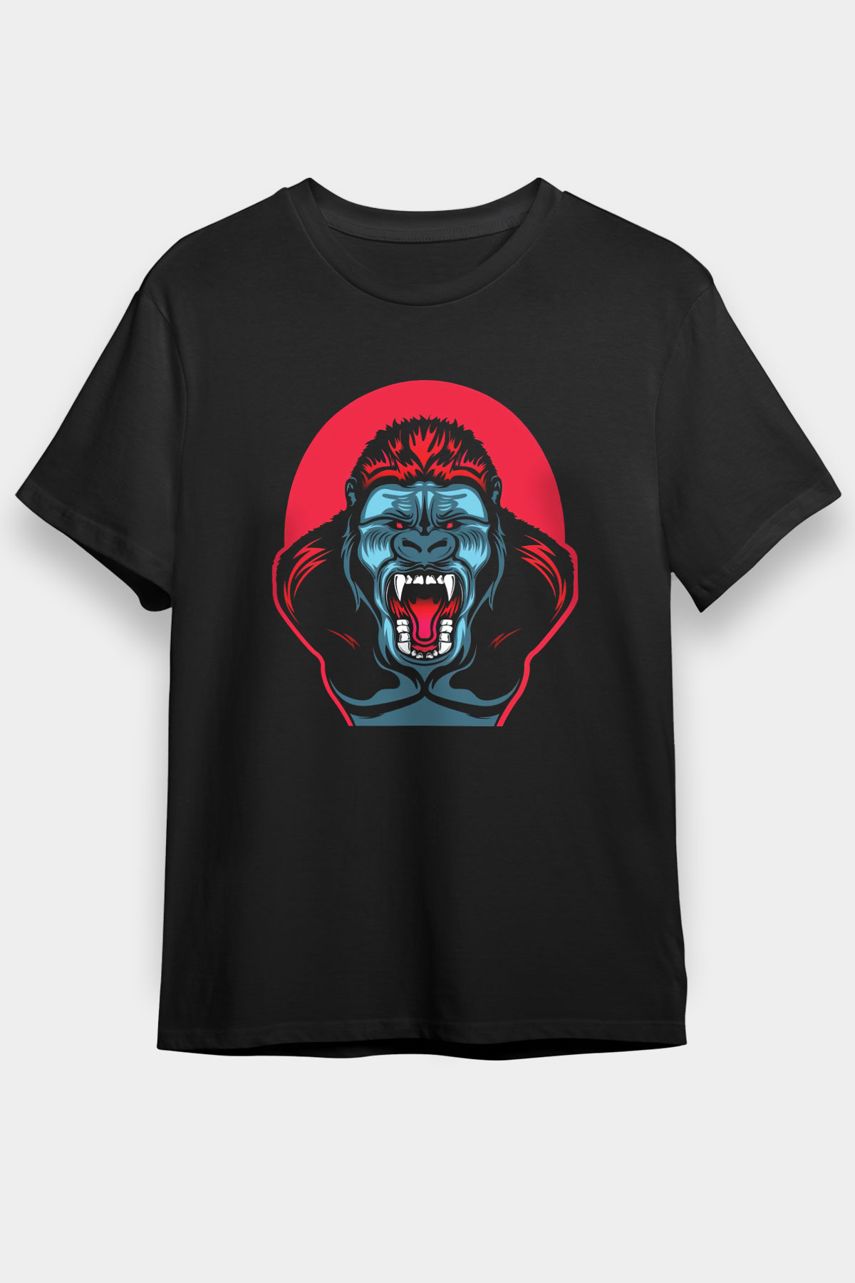 Goril Siyah Unisex Tişört T-Shirt - TişörtFabrikası