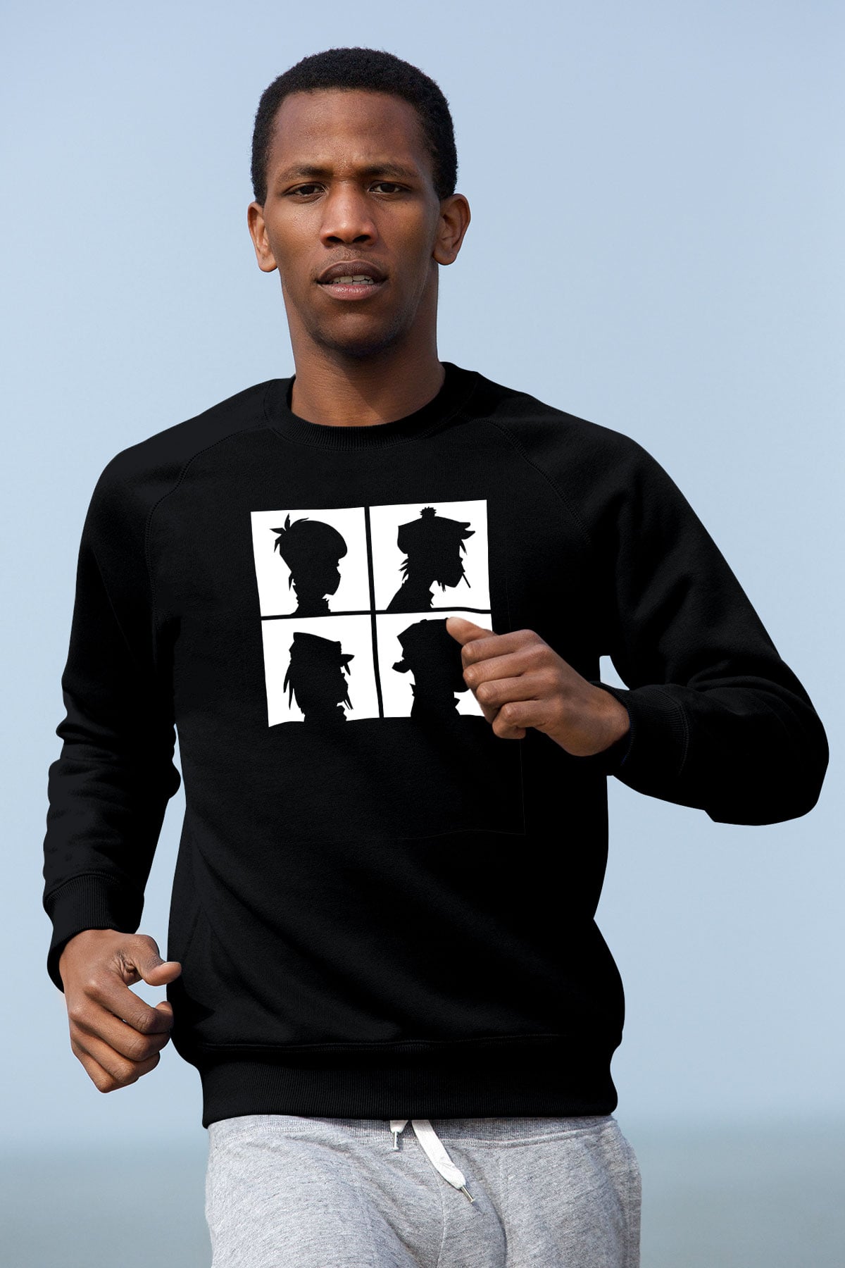 Gorillaz Siyah Unisex Sweatshirt