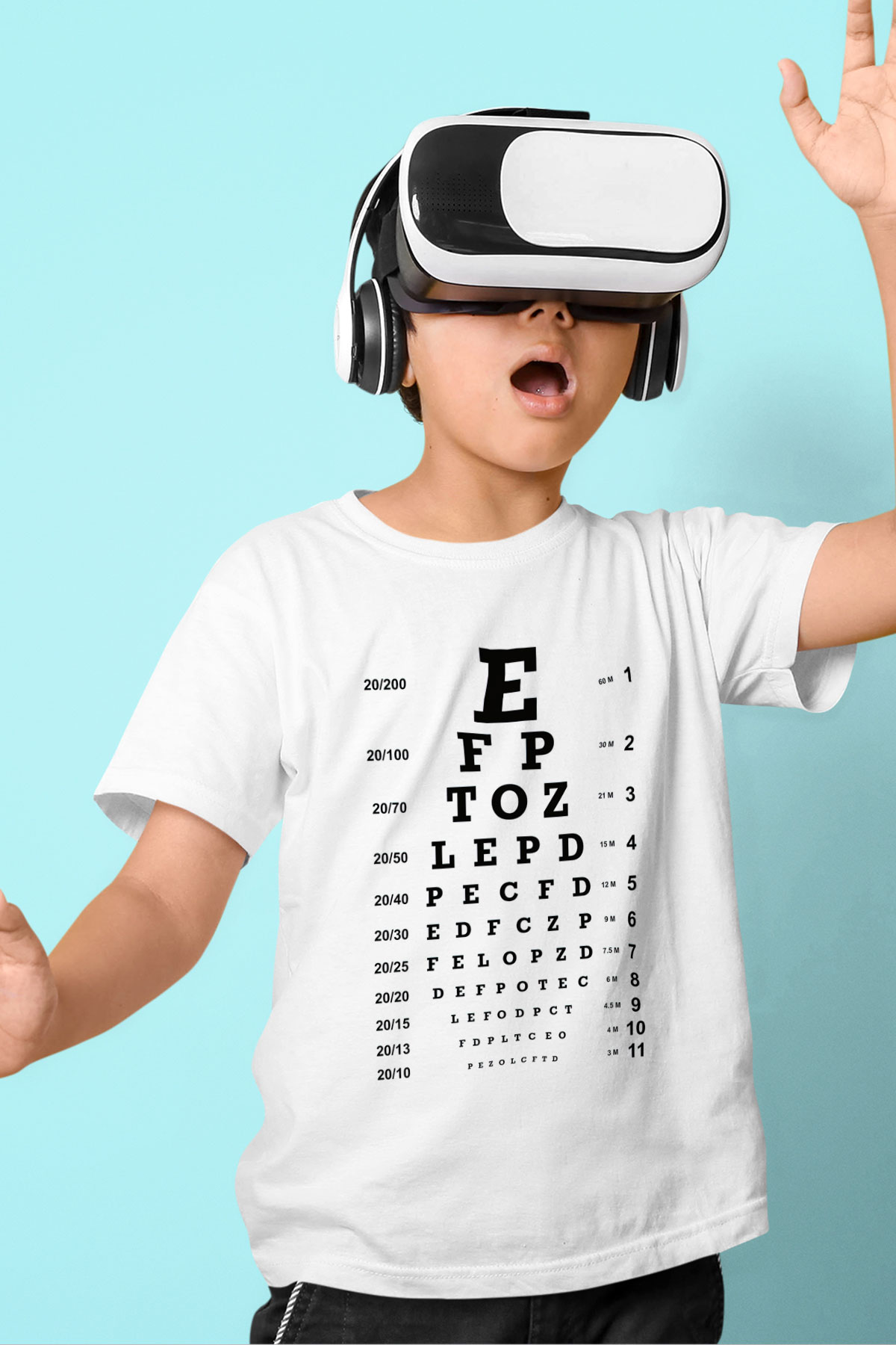 Göz doktoru Beyaz Unisex Çocuk Tişört