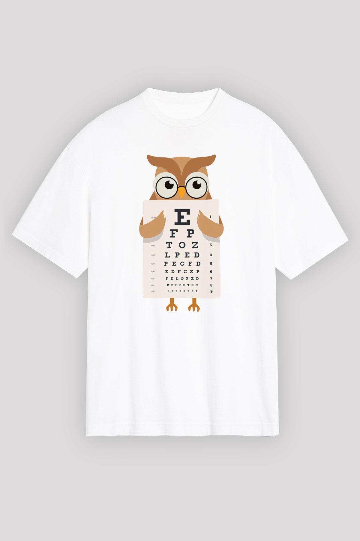 Göz doktoru Beyaz Oversize Tişört Oversize T-shirt - TişörtFabrikası