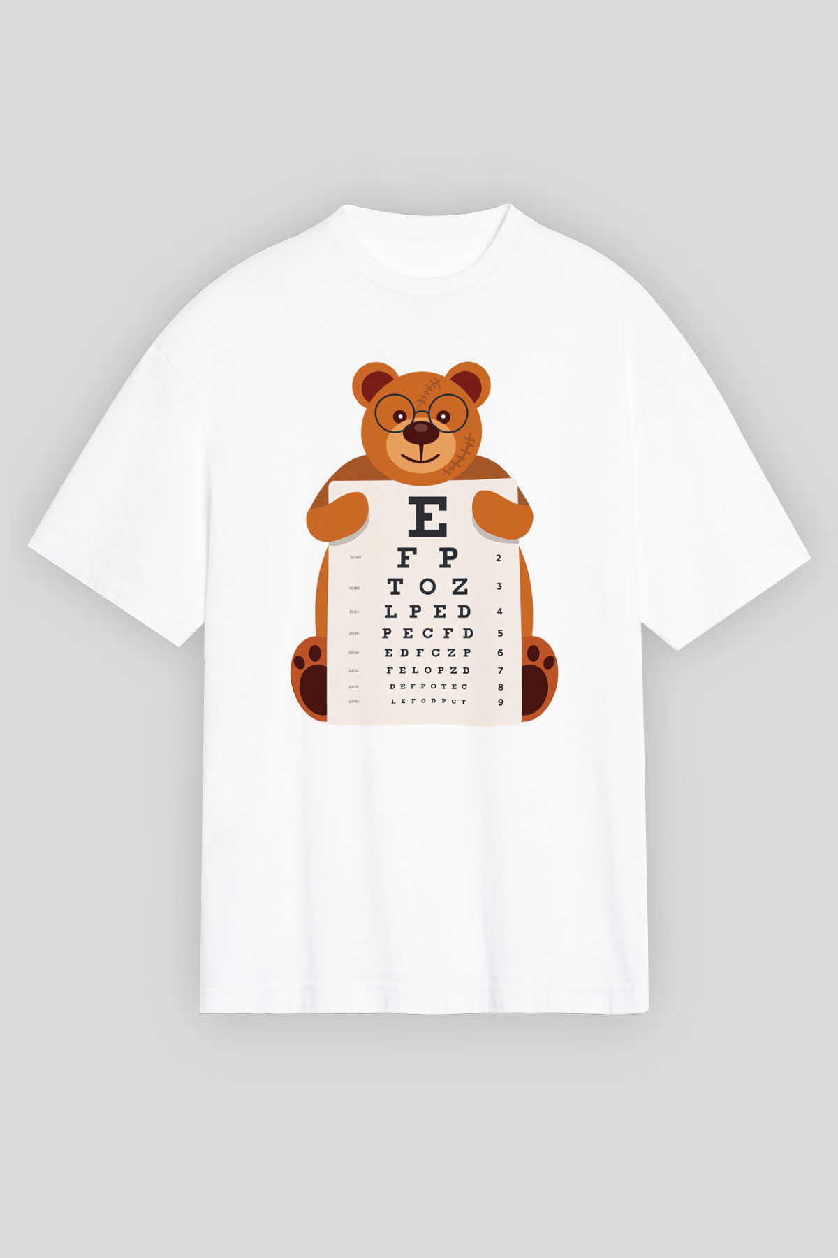 Göz doktoru Beyaz Oversize Tişört Oversize T-shirt - TişörtFabrikası