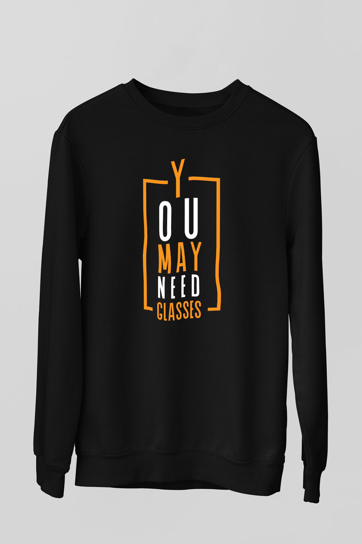 Gözlükçü Siyah Unisex Sweatshirt
