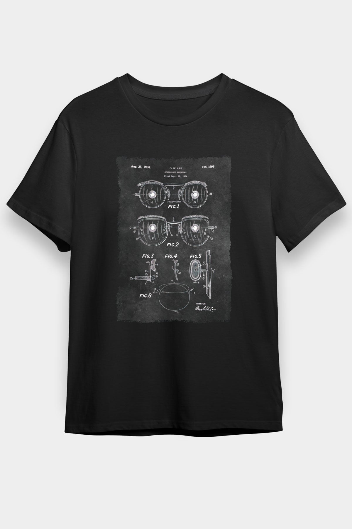 Gözlükçü Siyah Unisex Tişört T-Shirt - TişörtFabrikası