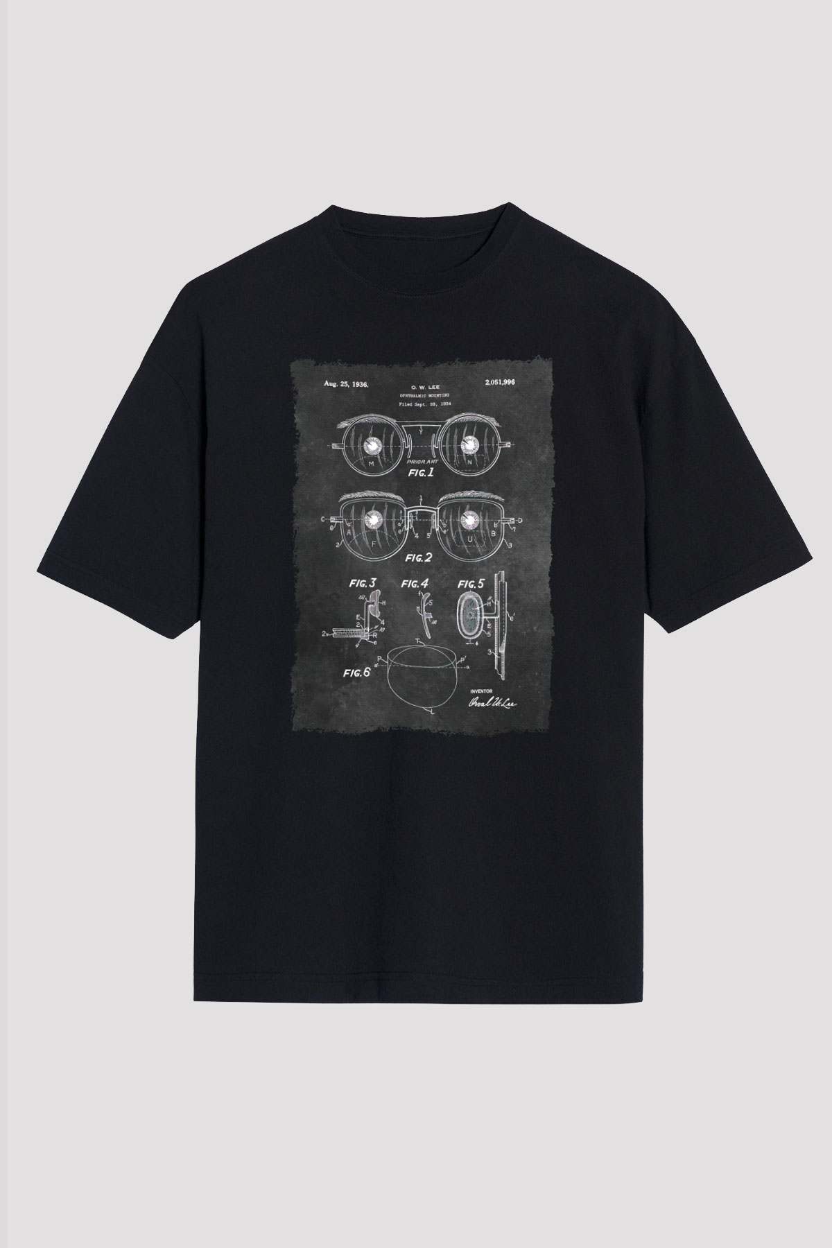 Gözlükçü Siyah Oversize Tişört Oversize T-shirt - TişörtFabrikası
