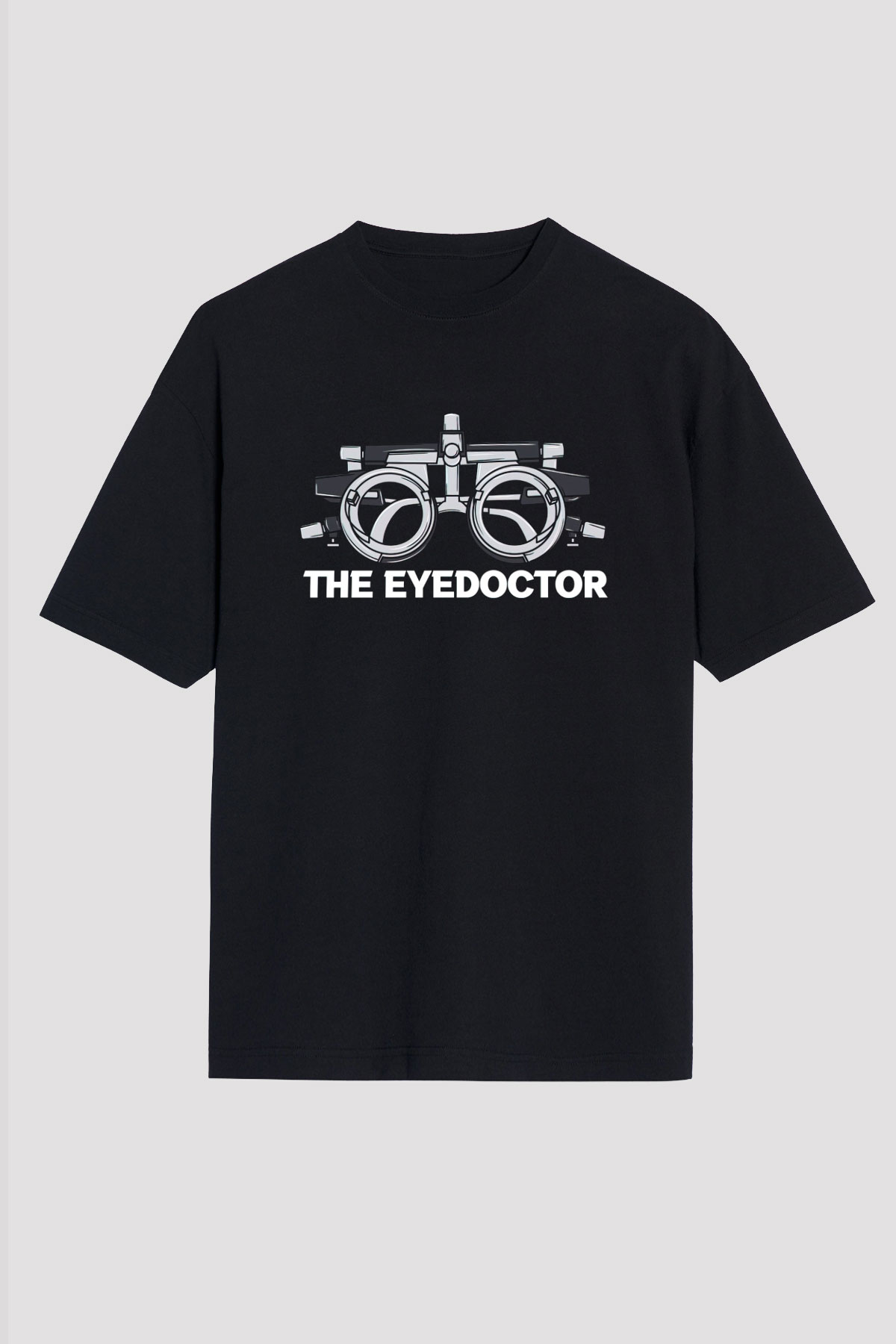 Gözlükçü Siyah Oversize Tişört Oversize T-shirt - TişörtFabrikası