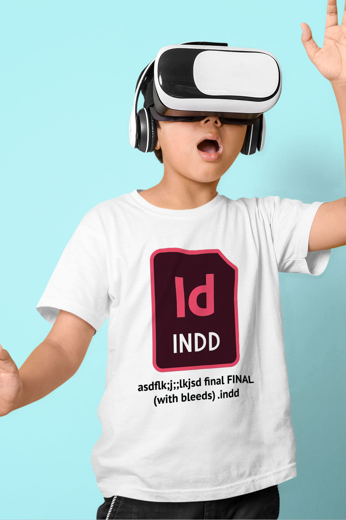 Grafiker Beyaz Unisex Çocuk Tişört