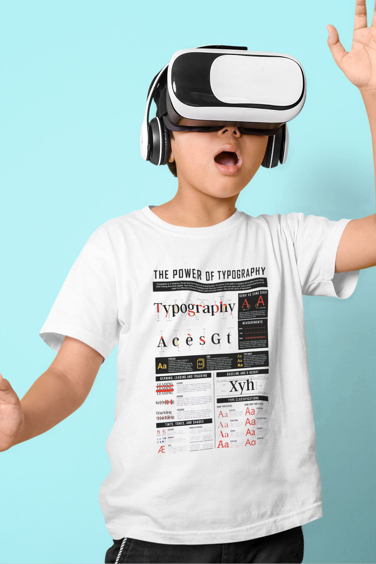 Grafiker Beyaz Unisex Çocuk Tişört