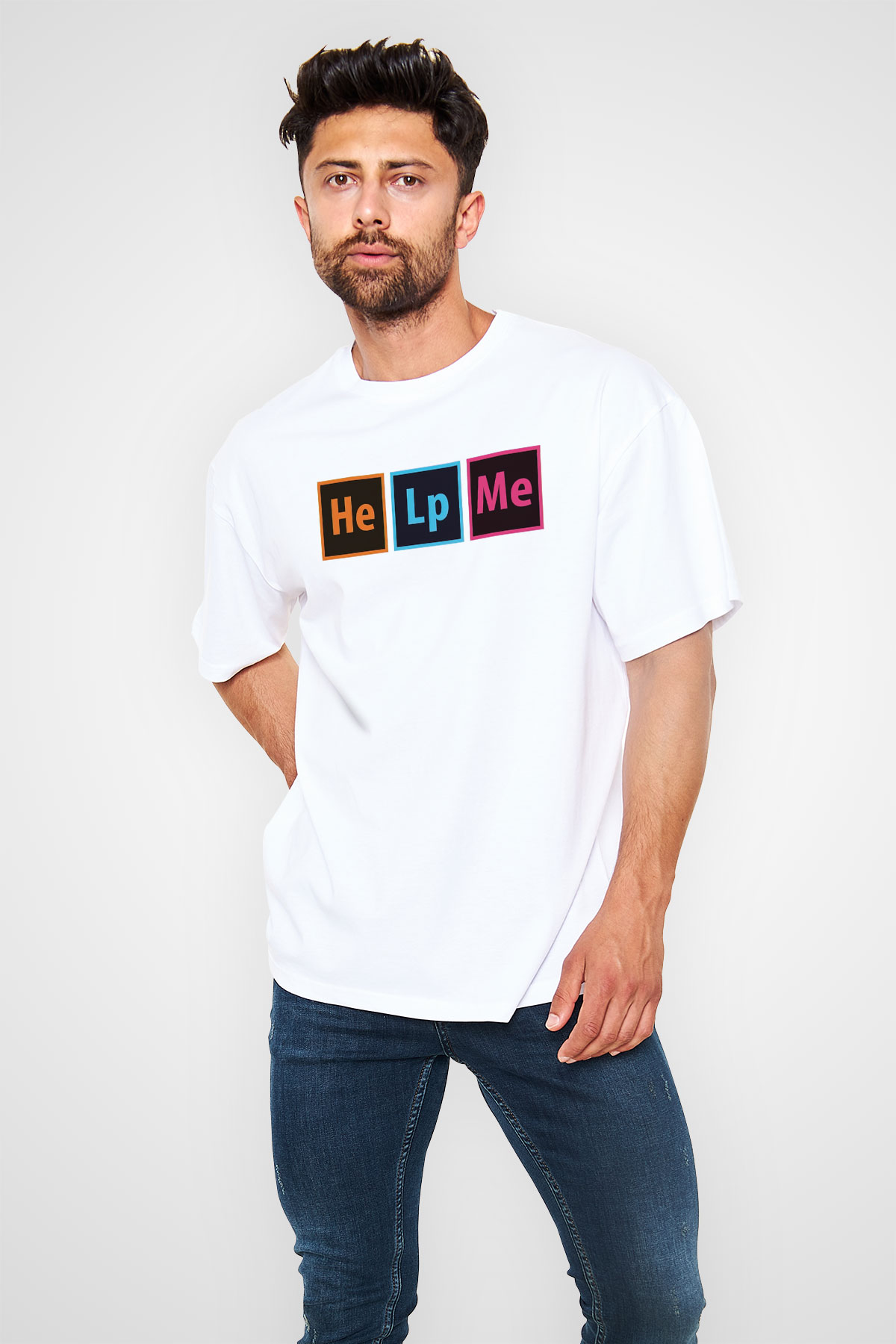 Grafiker Beyaz Oversize Tişört Oversize T-shirt - TişörtFabrikası