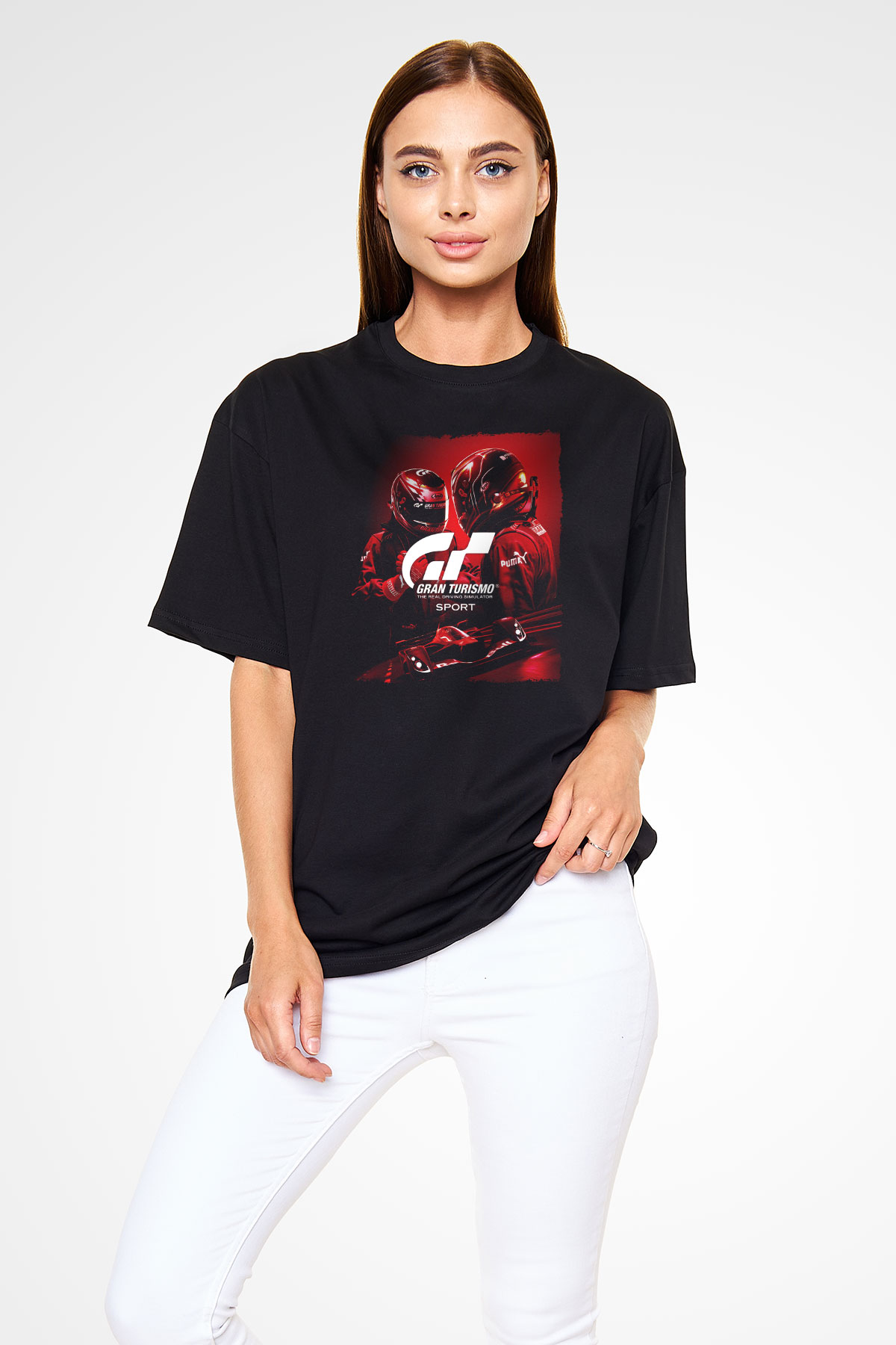 Gran Turismo Siyah Oversize Tişört Oversize T-shirt