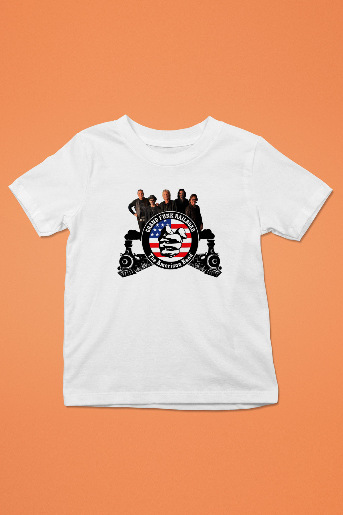 Grand Funk Railroad Baskılı Beyaz Unisex Çocuk Tişört