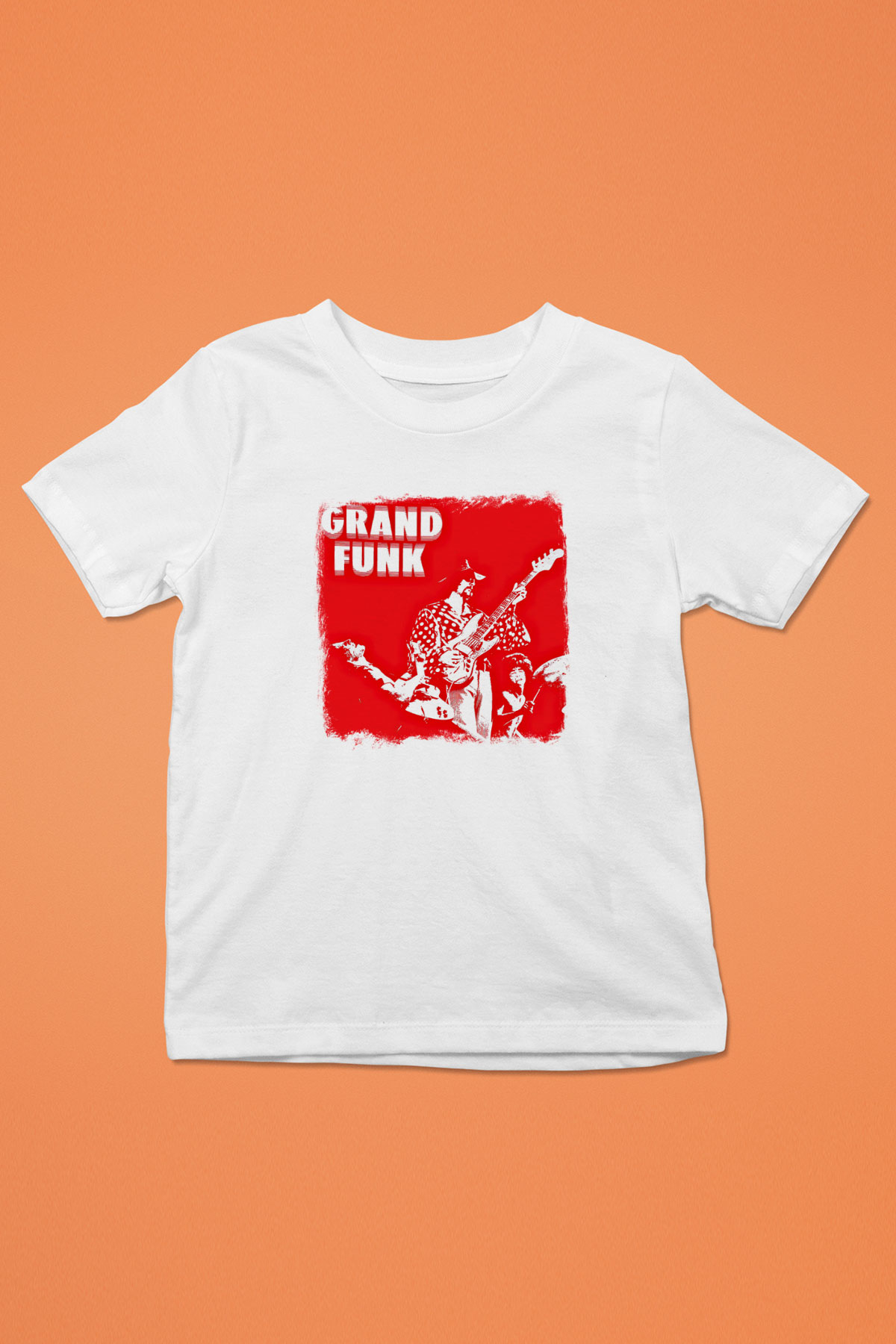 Grand Funk Railroad Baskılı Unisex Beyaz Çocuk Tişört