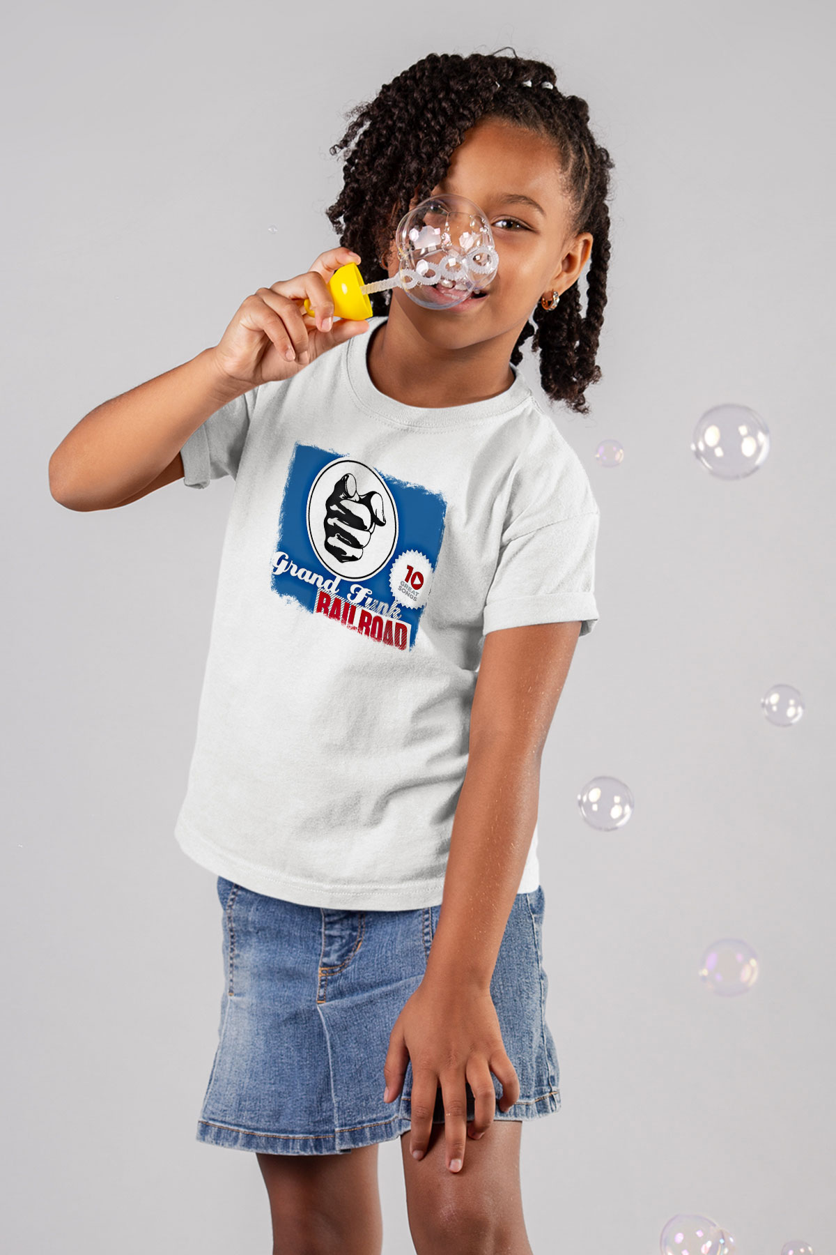 Grand Funk Railroad Baskılı Unisex Beyaz Çocuk Tişört