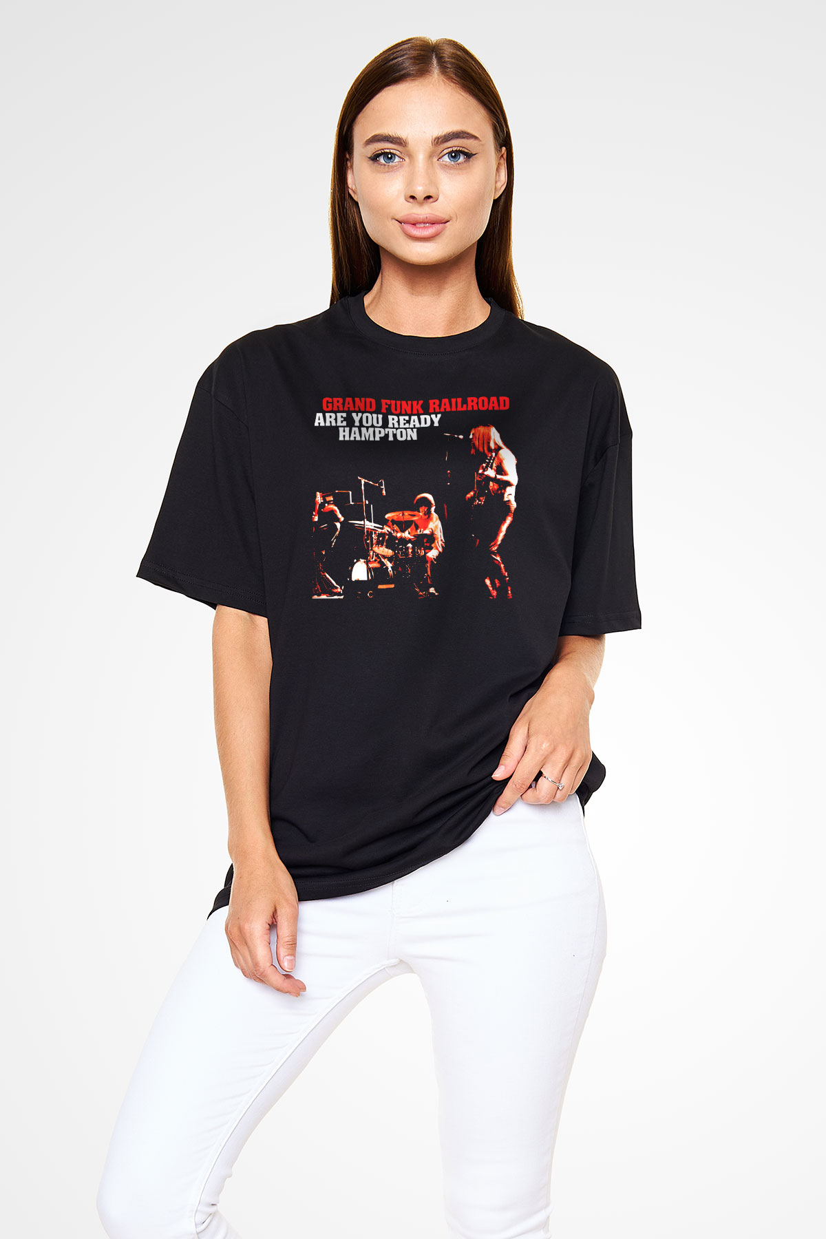 Grand Funk Railroad Siyah Unisex Oversize Tişört T-Shirt