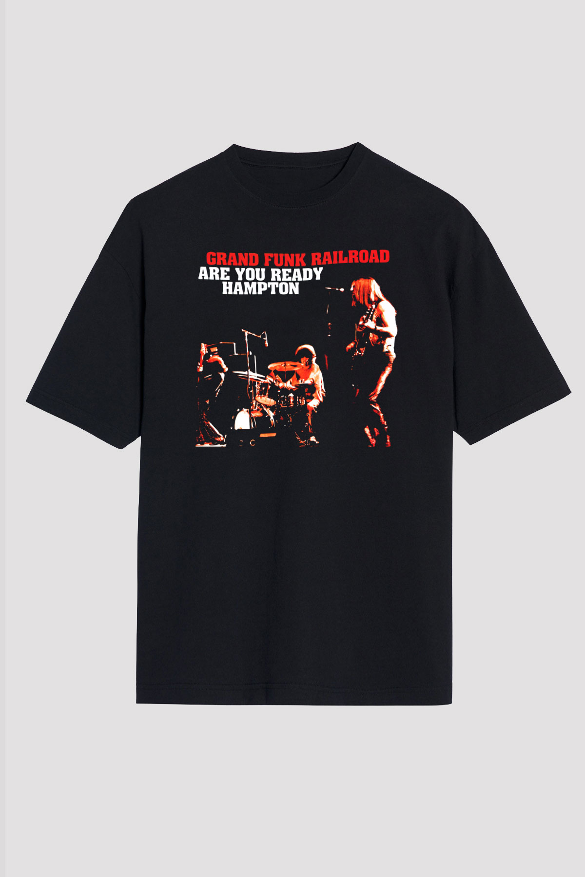 Grand Funk Railroad Siyah Unisex Oversize Tişört T-Shirt