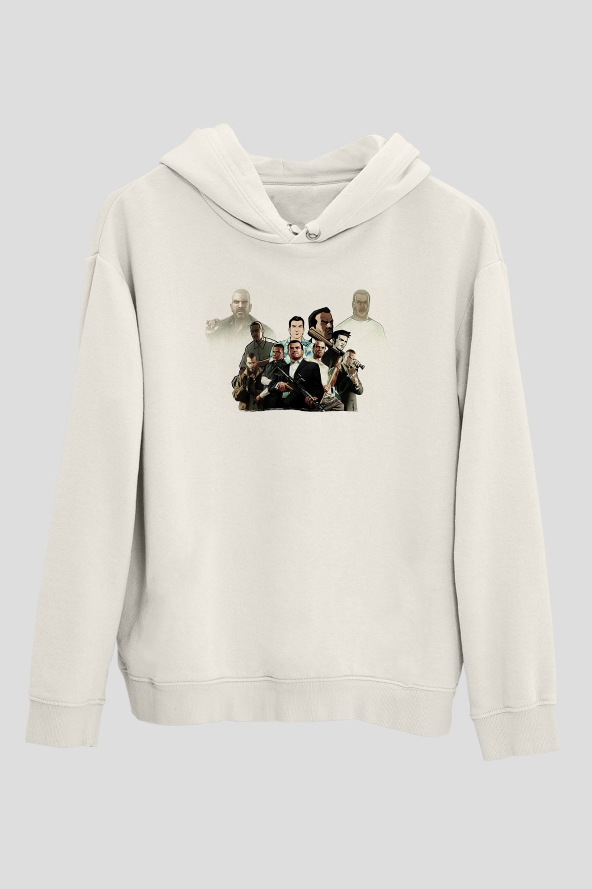 Grand Theft Auto Beyaz Unisex Hoodie