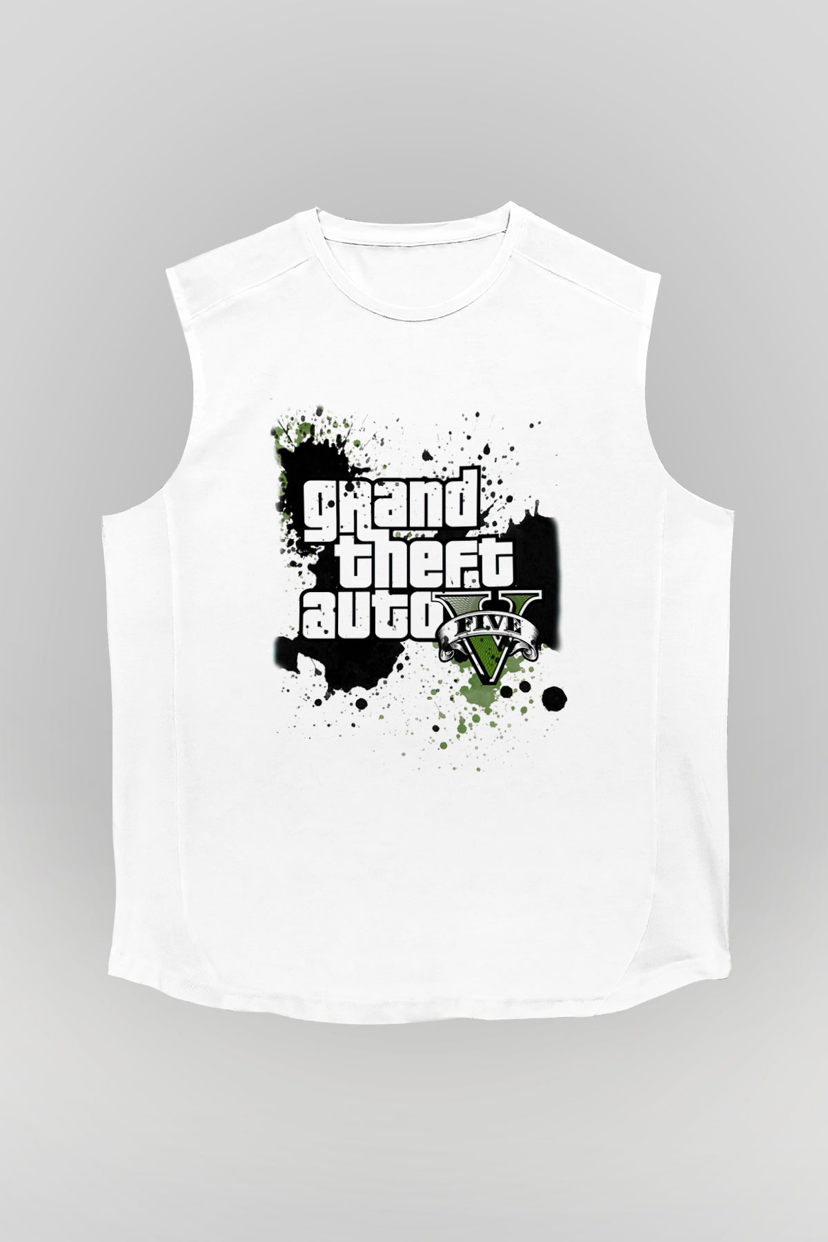 Grand Theft Auto Beyaz Unisex Kolsuz Tişört